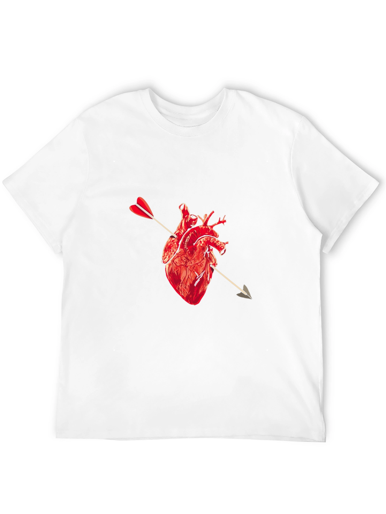 Heart Arrow Graphic Black Tee