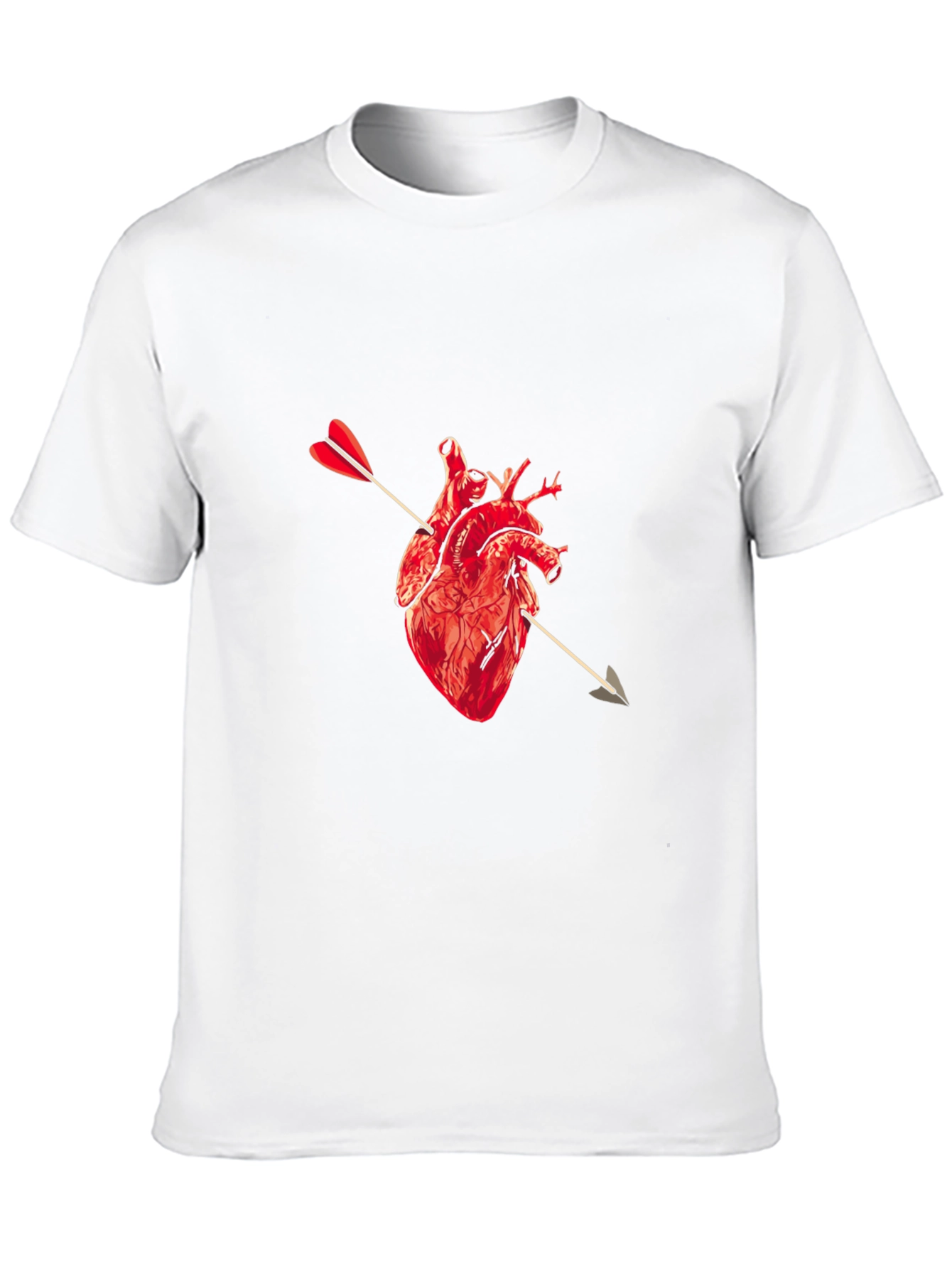 Heart Arrow Graphic Black Tee