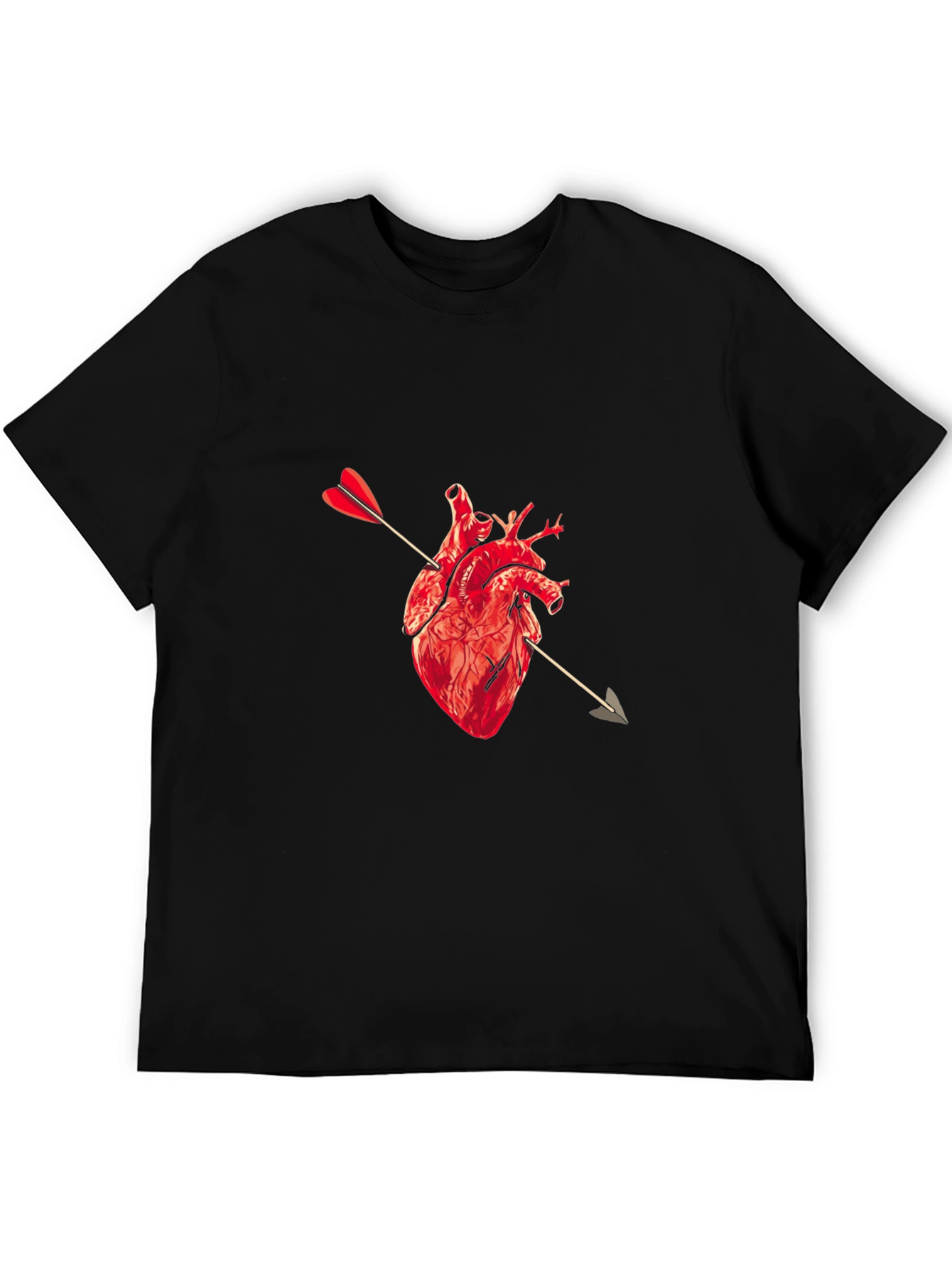 Heart Arrow Graphic Black Tee