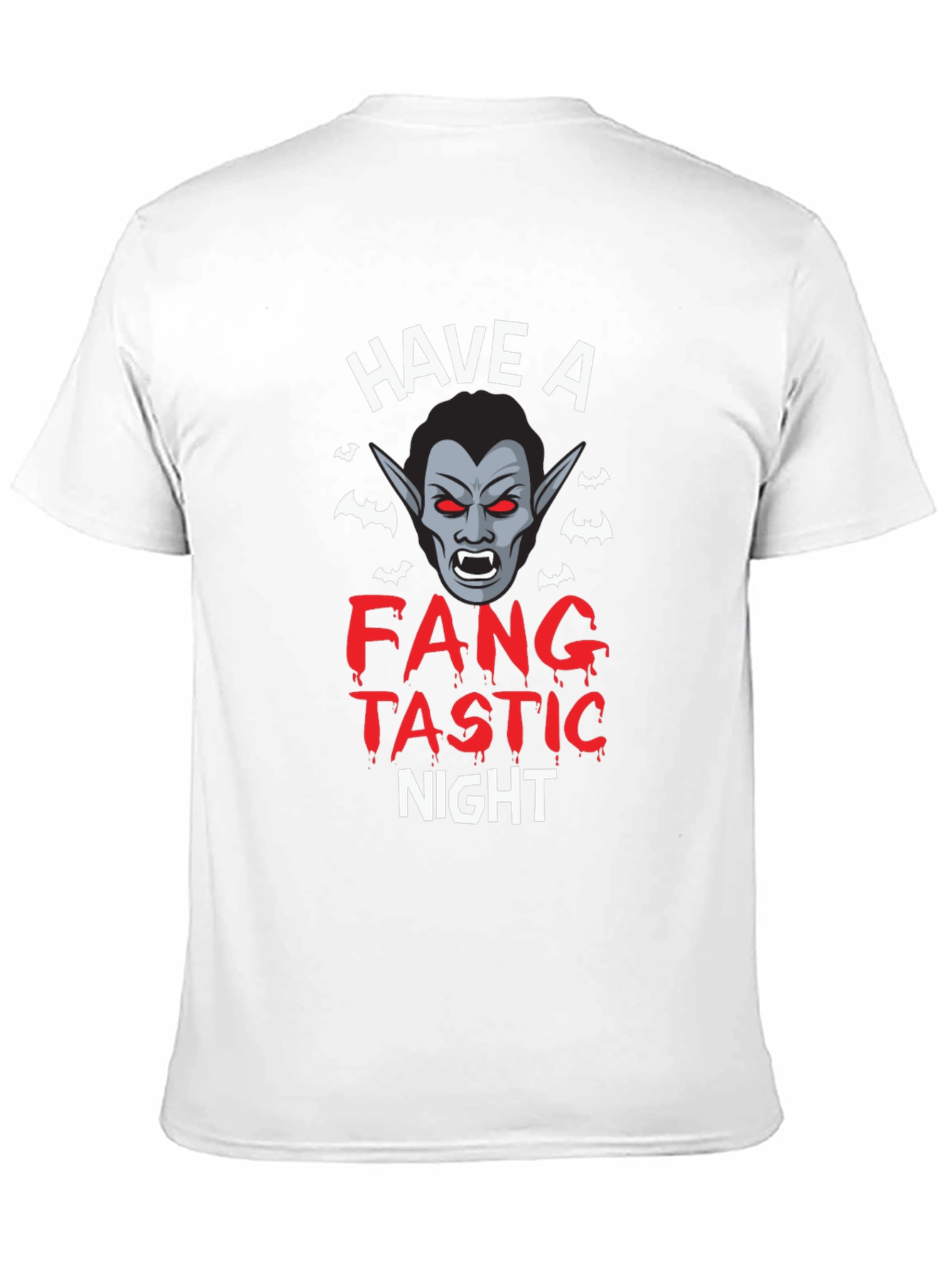Fangtastic Night Black T-Shirt Halloween Vampire Tee