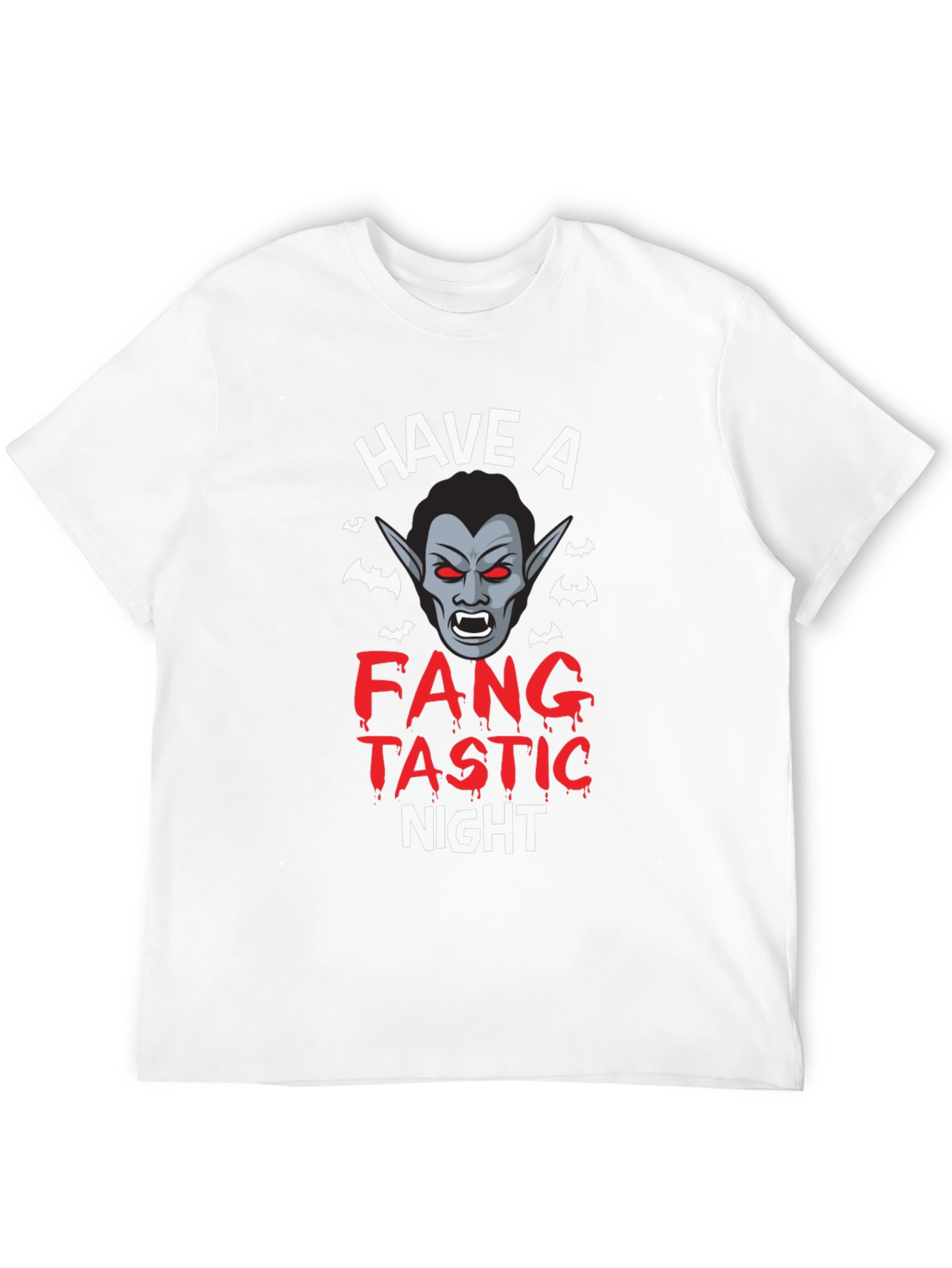 Fangtastic Night Black T-Shirt Halloween Vampire Tee