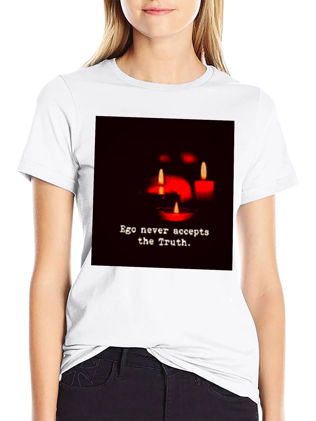 Ego Never Accepts the Truth Graphic Tee - Black