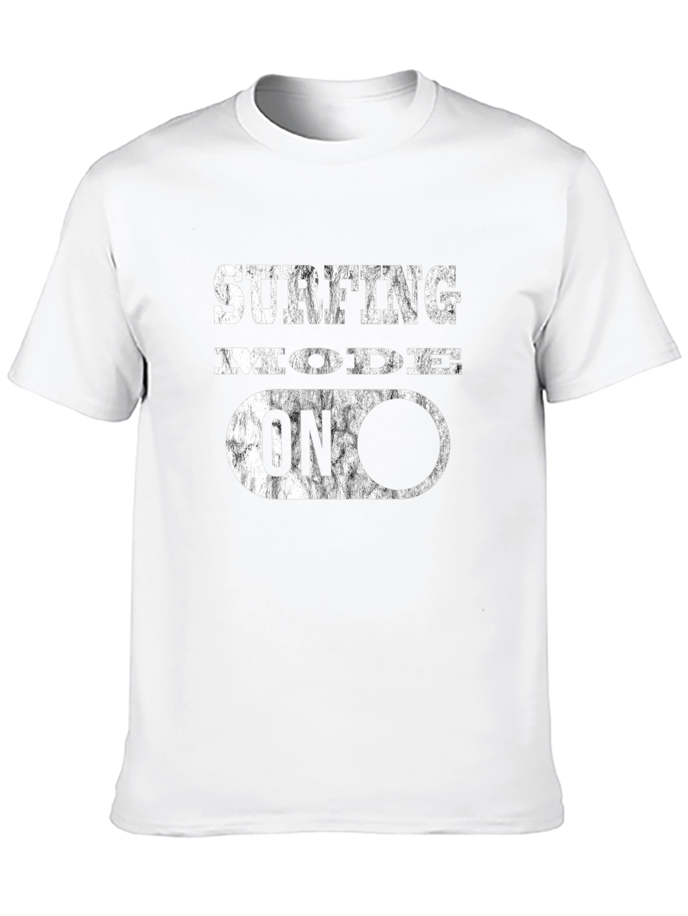 Surfing Mode On Black T-Shirt