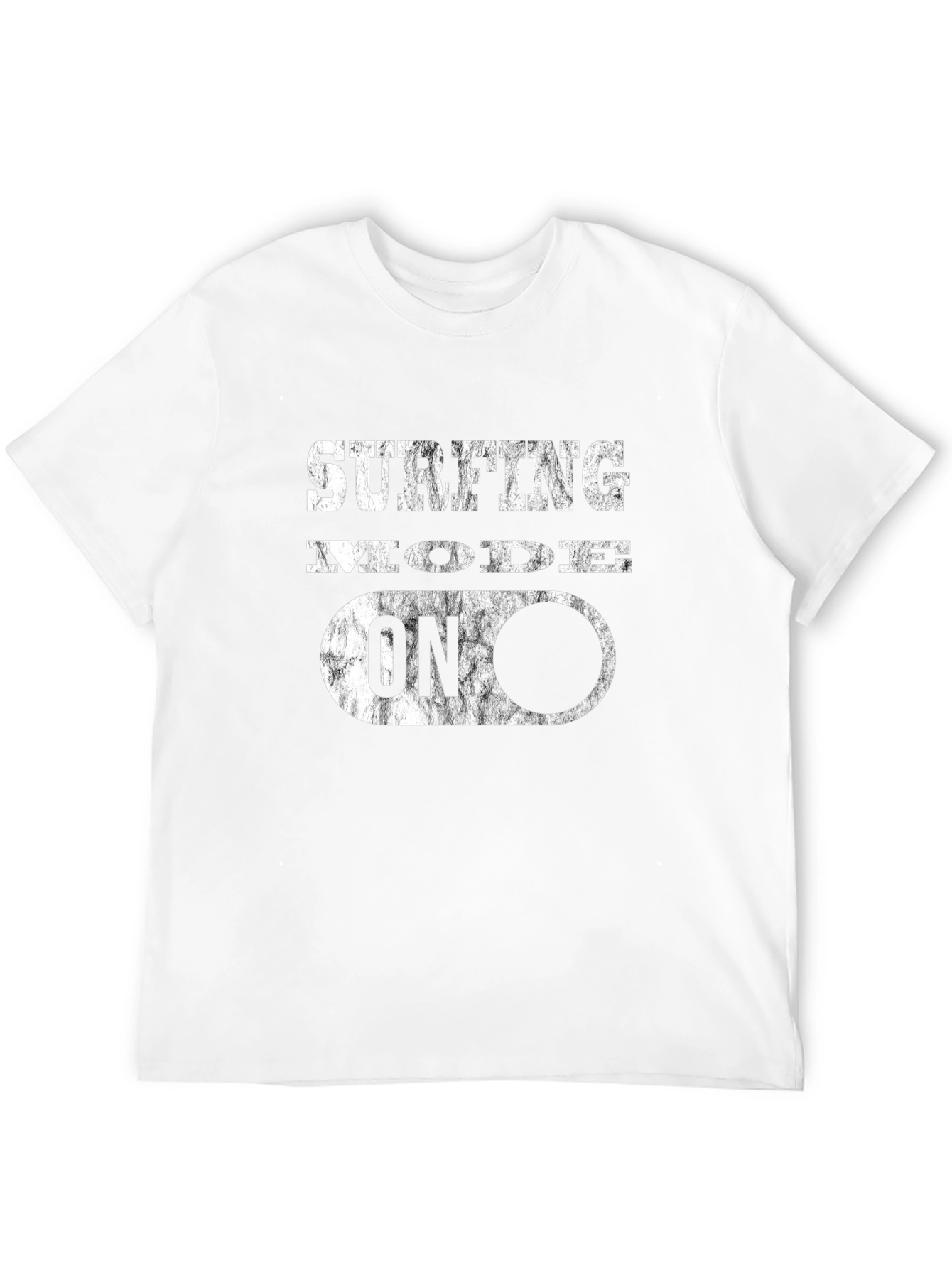 Surfing Mode On Black T-Shirt