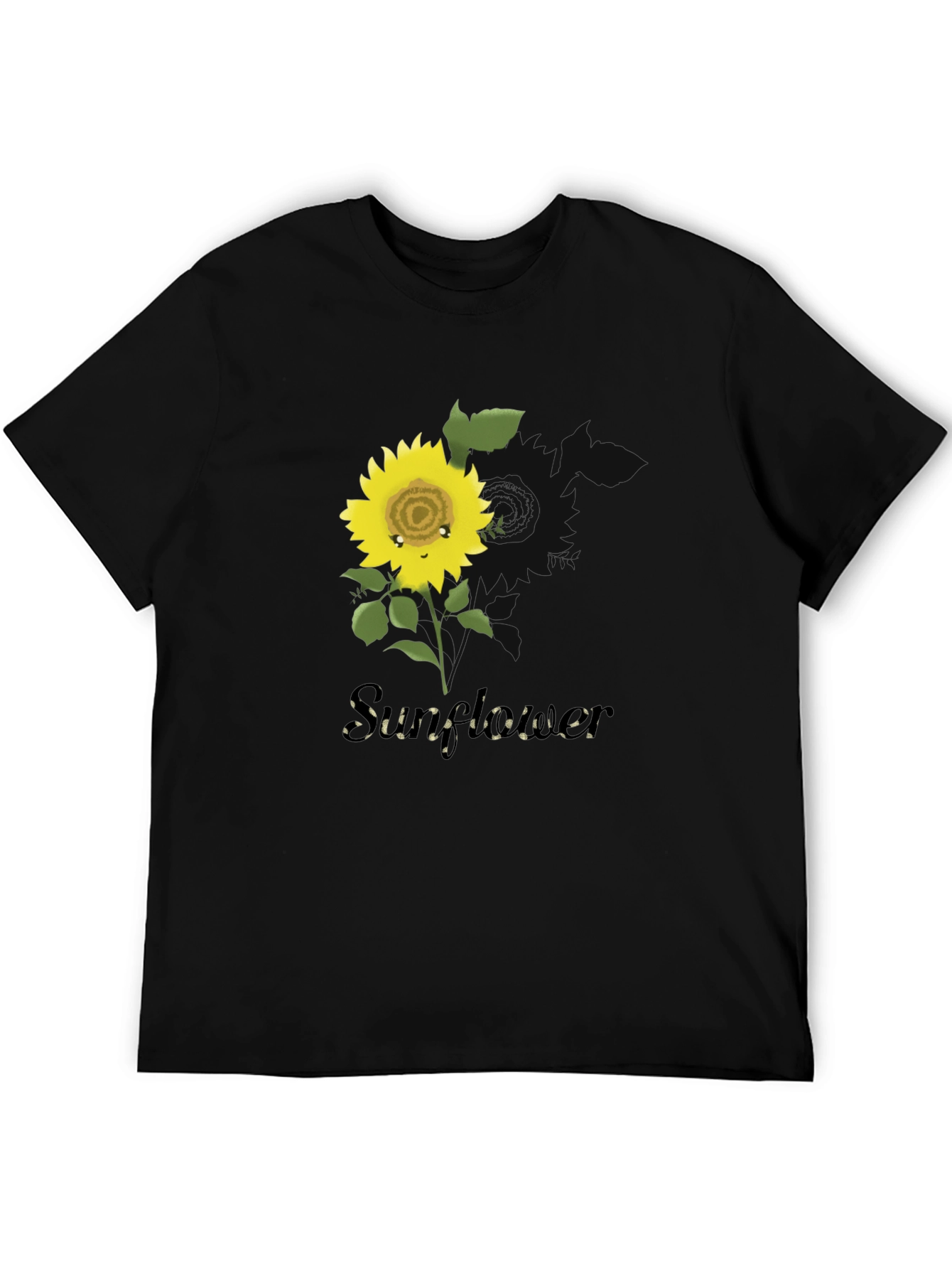 Sunflower Graphic T-Shirt - Black