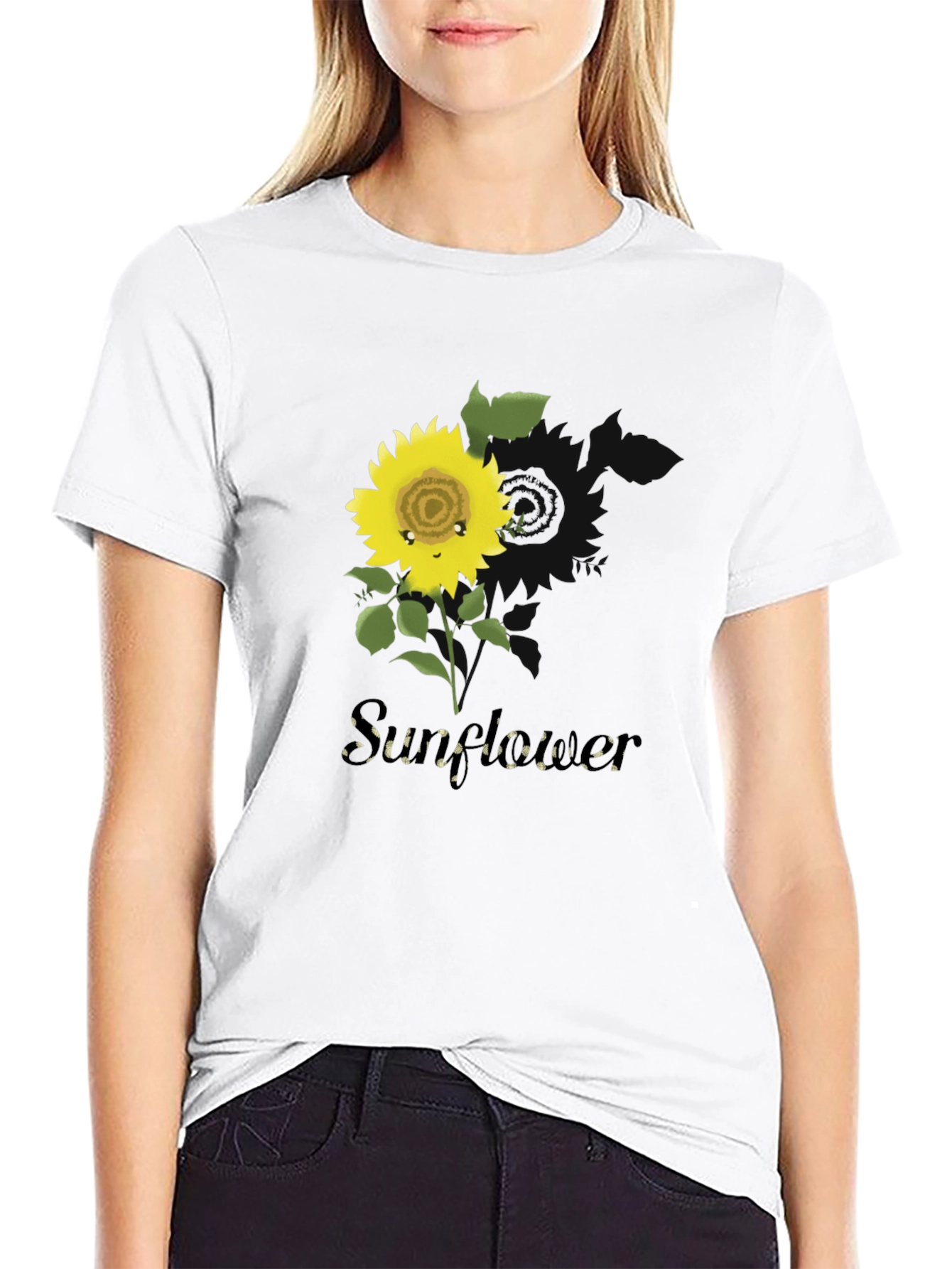 Sunflower Graphic T-Shirt - Black
