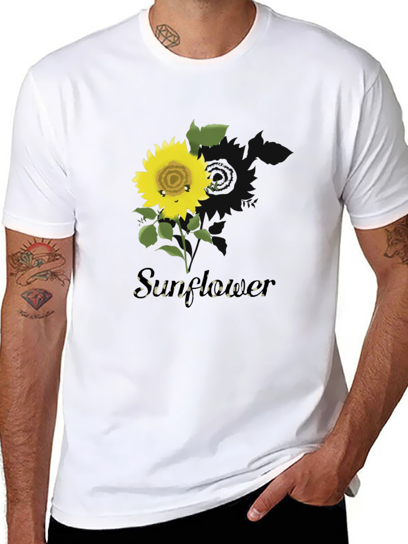 Sunflower Graphic T-Shirt - Black
