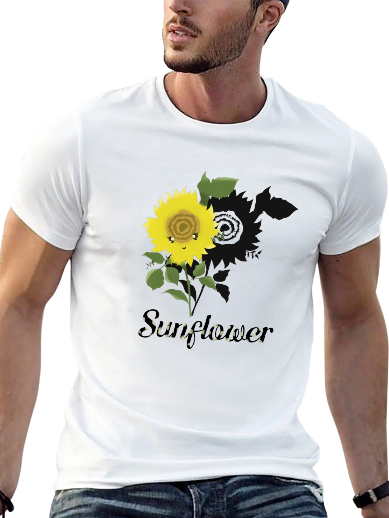 Sunflower Graphic T-Shirt - Black