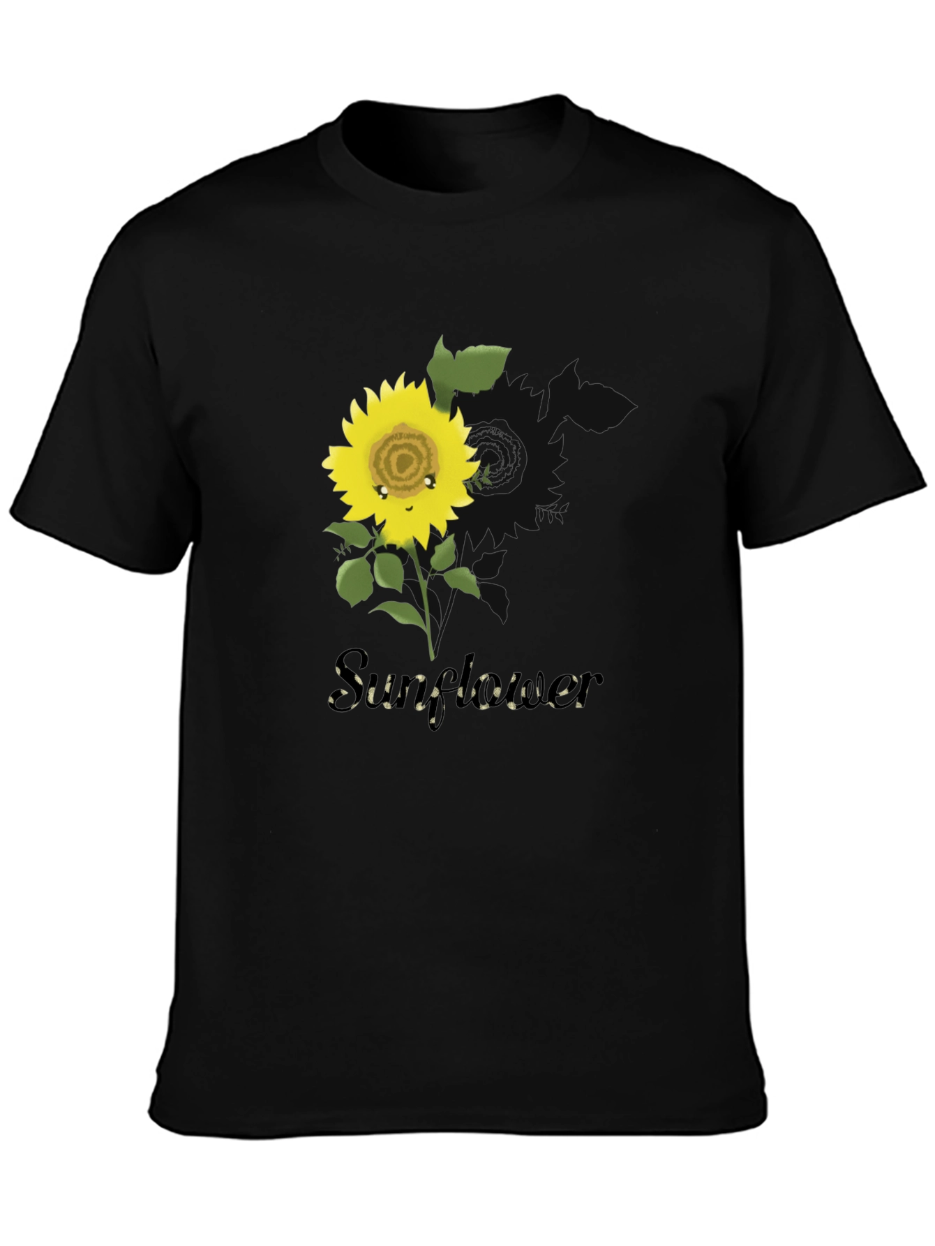 Sunflower Graphic T-Shirt - Black