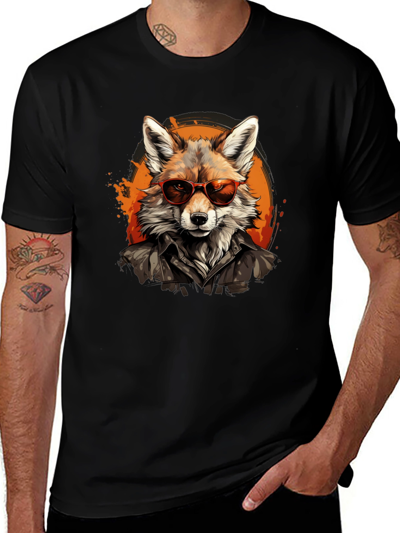 Cool Fox Graphic Tee - Trendy Animal T-Shirt