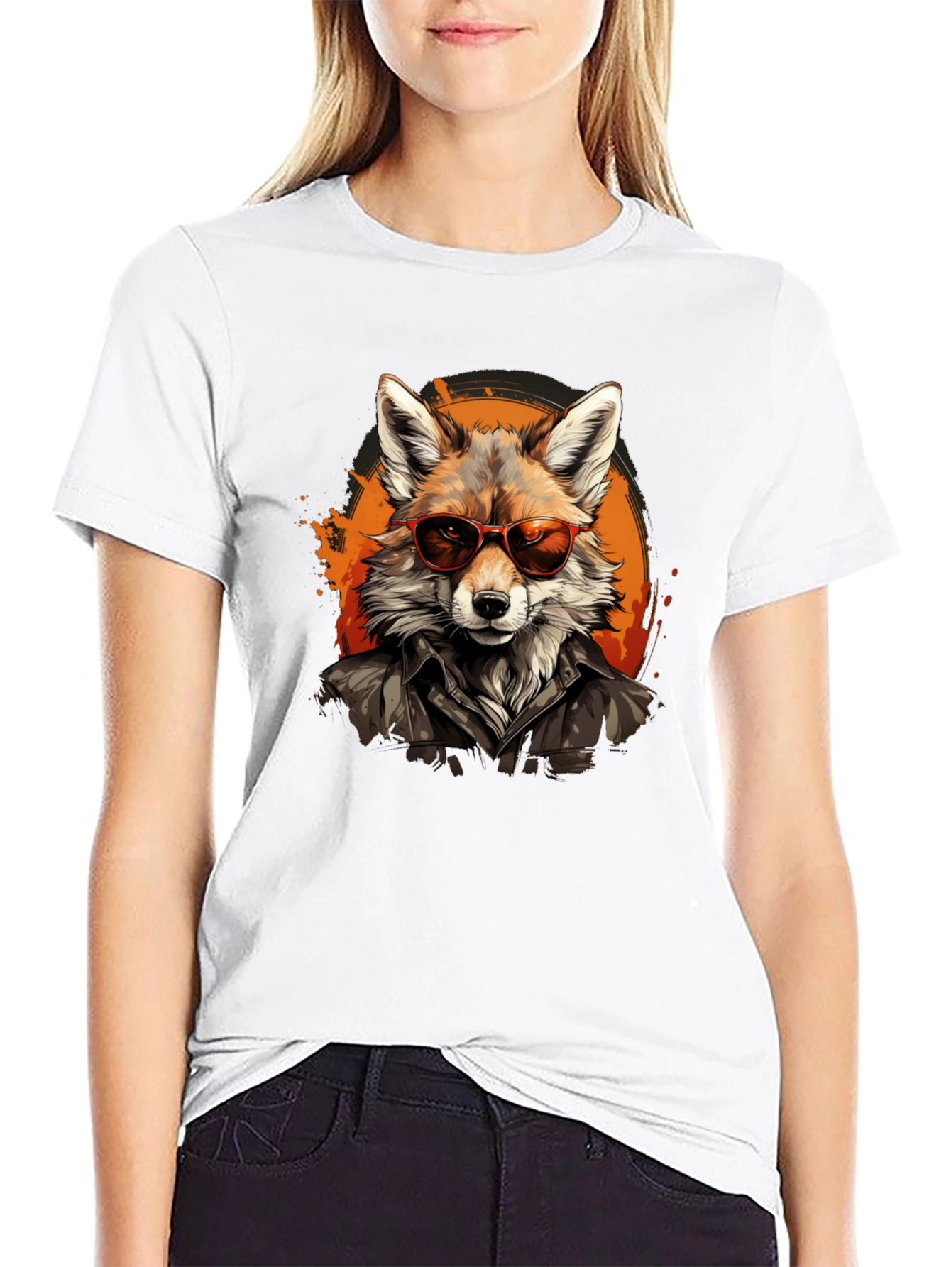 Cool Fox Graphic Tee - Trendy Animal T-Shirt