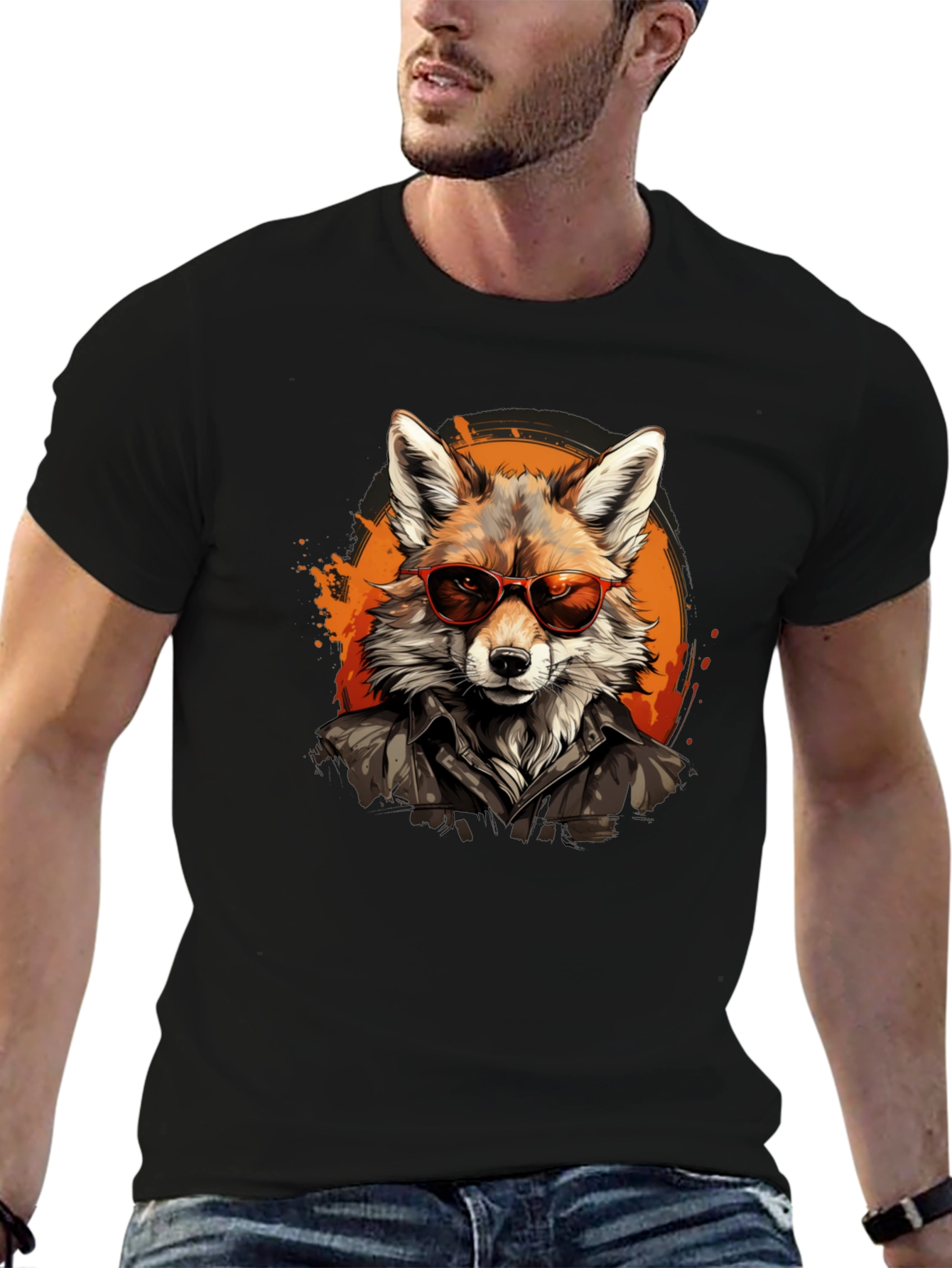 Cool Fox Graphic Tee - Trendy Animal T-Shirt
