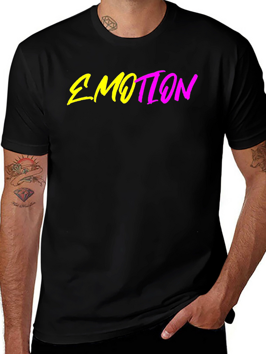 Emotion Graphic T-Shirt - Trendy Neon Design
