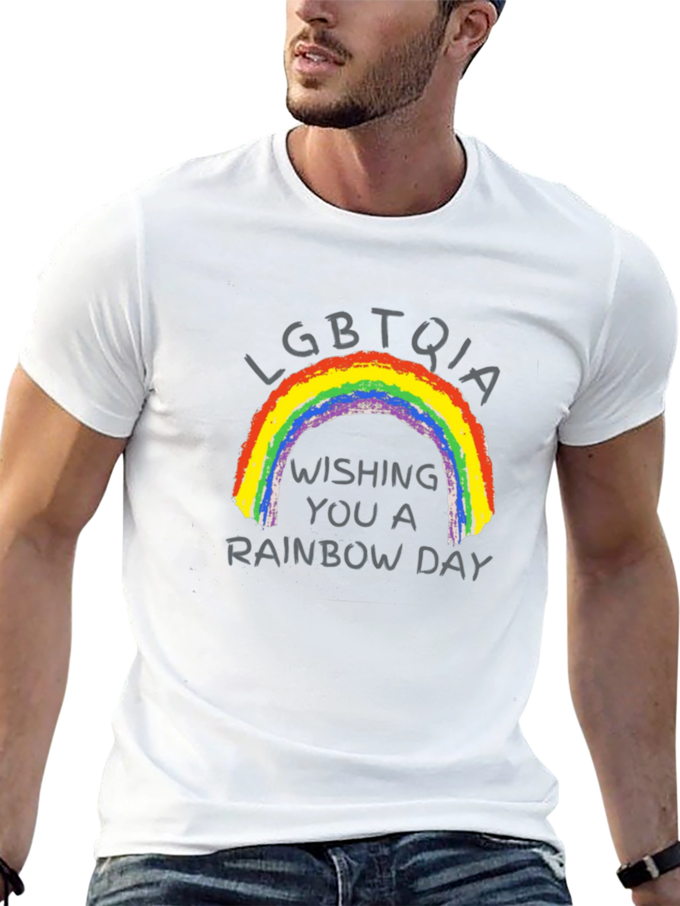LGBTQIA Rainbow Day Black T-Shirt