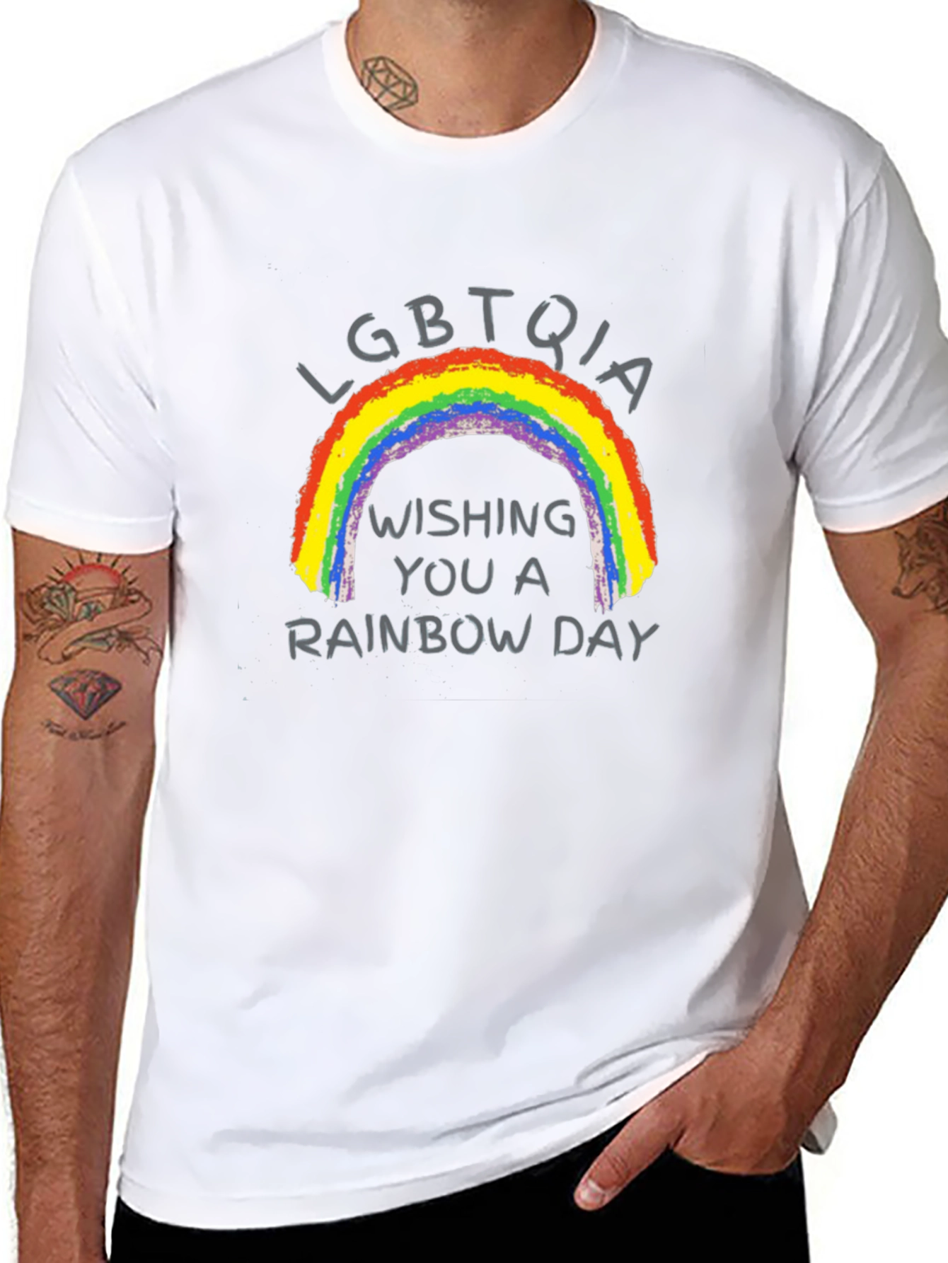 LGBTQIA Rainbow Day Black T-Shirt
