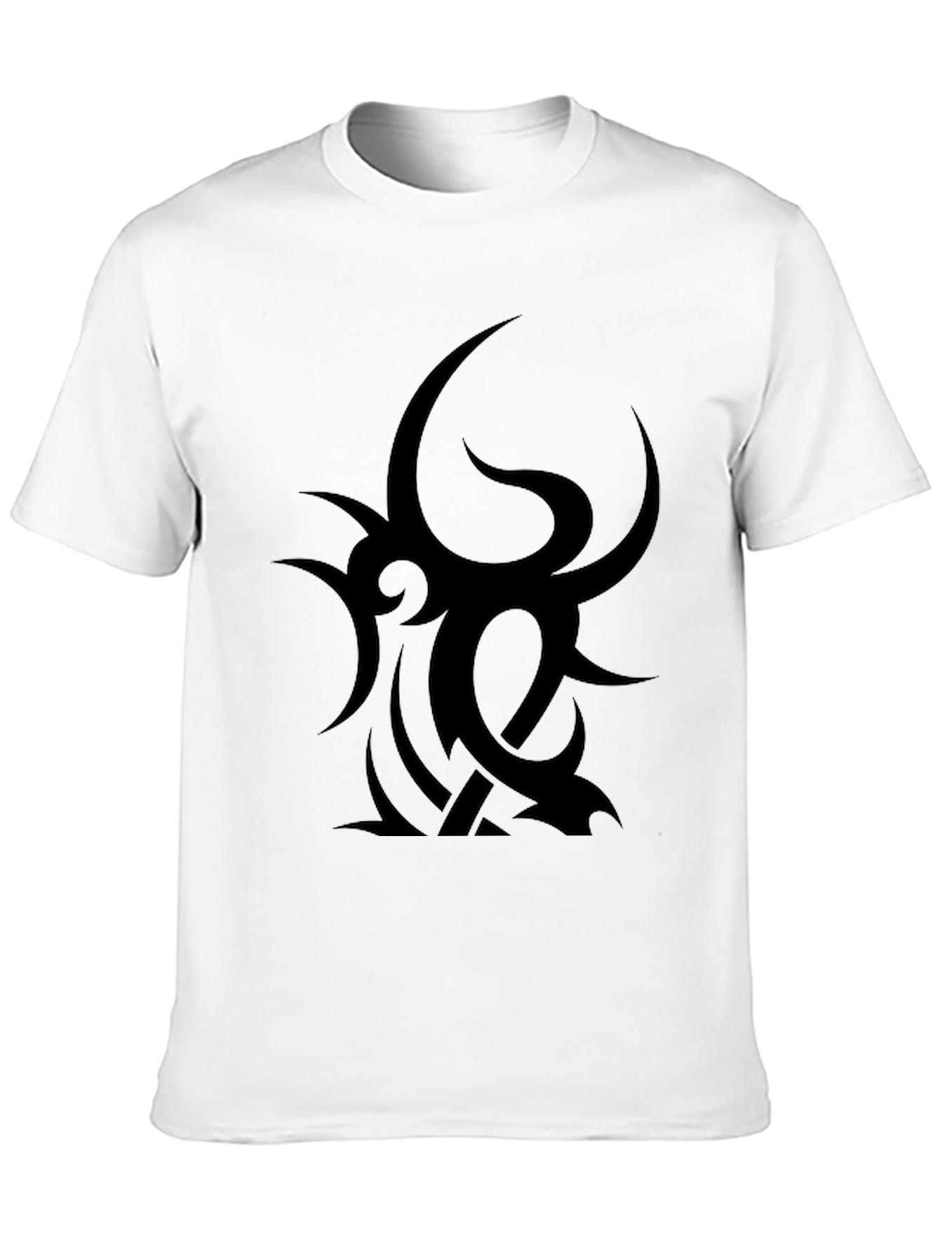 Tribal Graphic Black Tee - Bold & Edgy Style