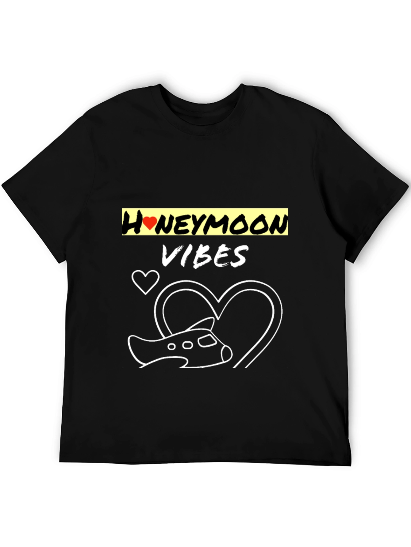 Honeymoon Vibes Black Graphic Tee
