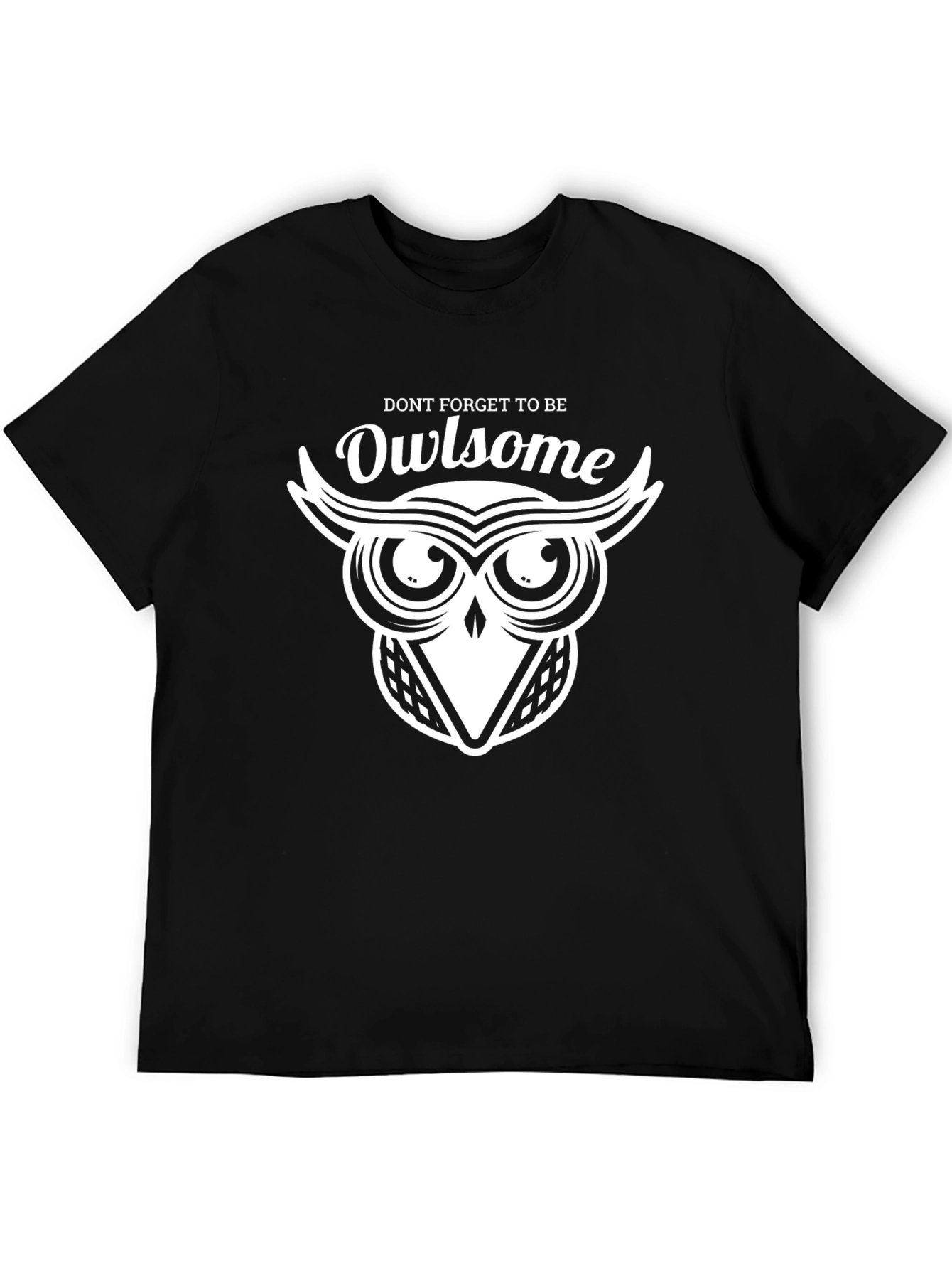 Owl-some Graphic Tee - Black Cotton T-Shirt