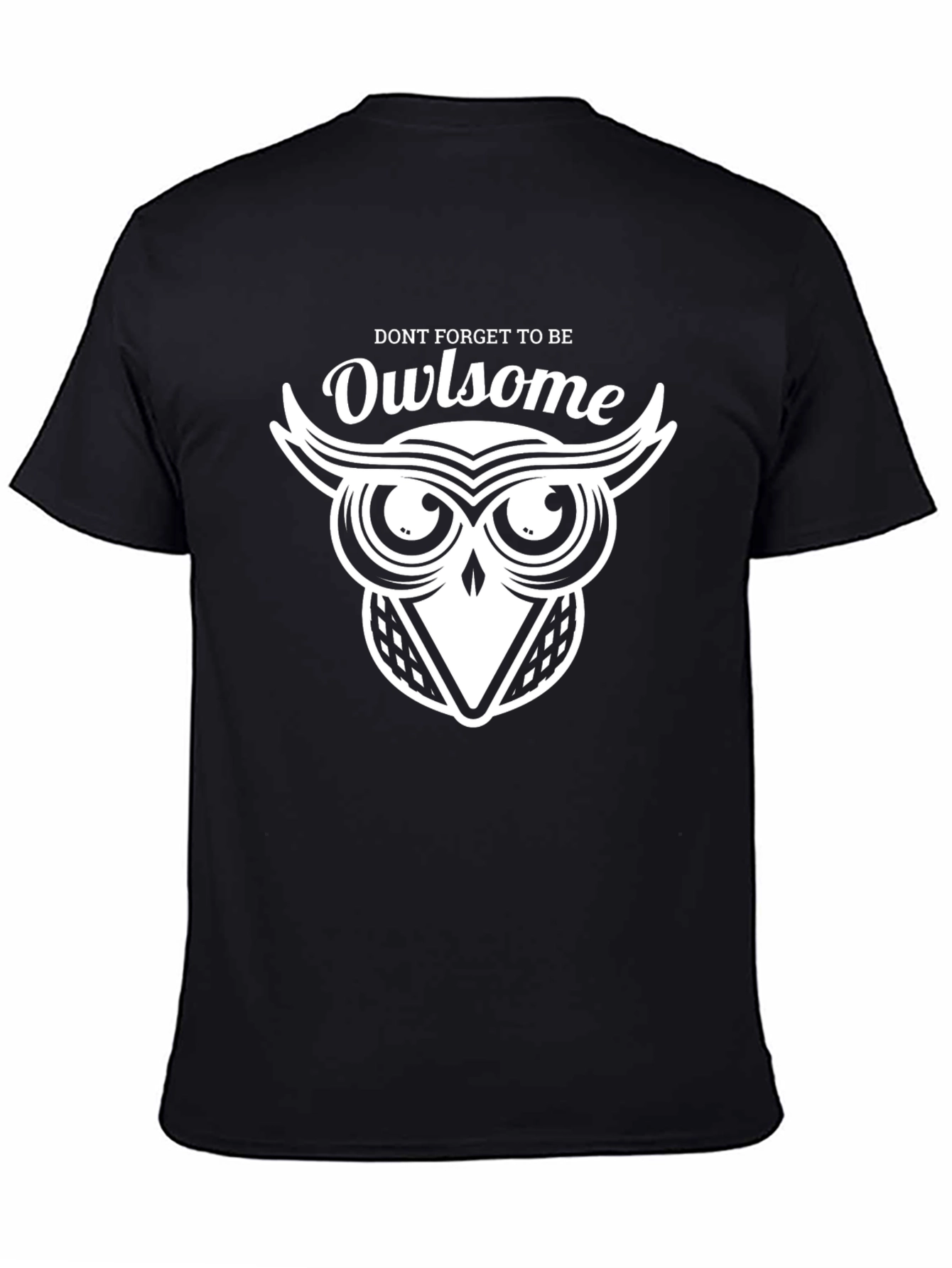 Owl-some Graphic Tee - Black Cotton T-Shirt