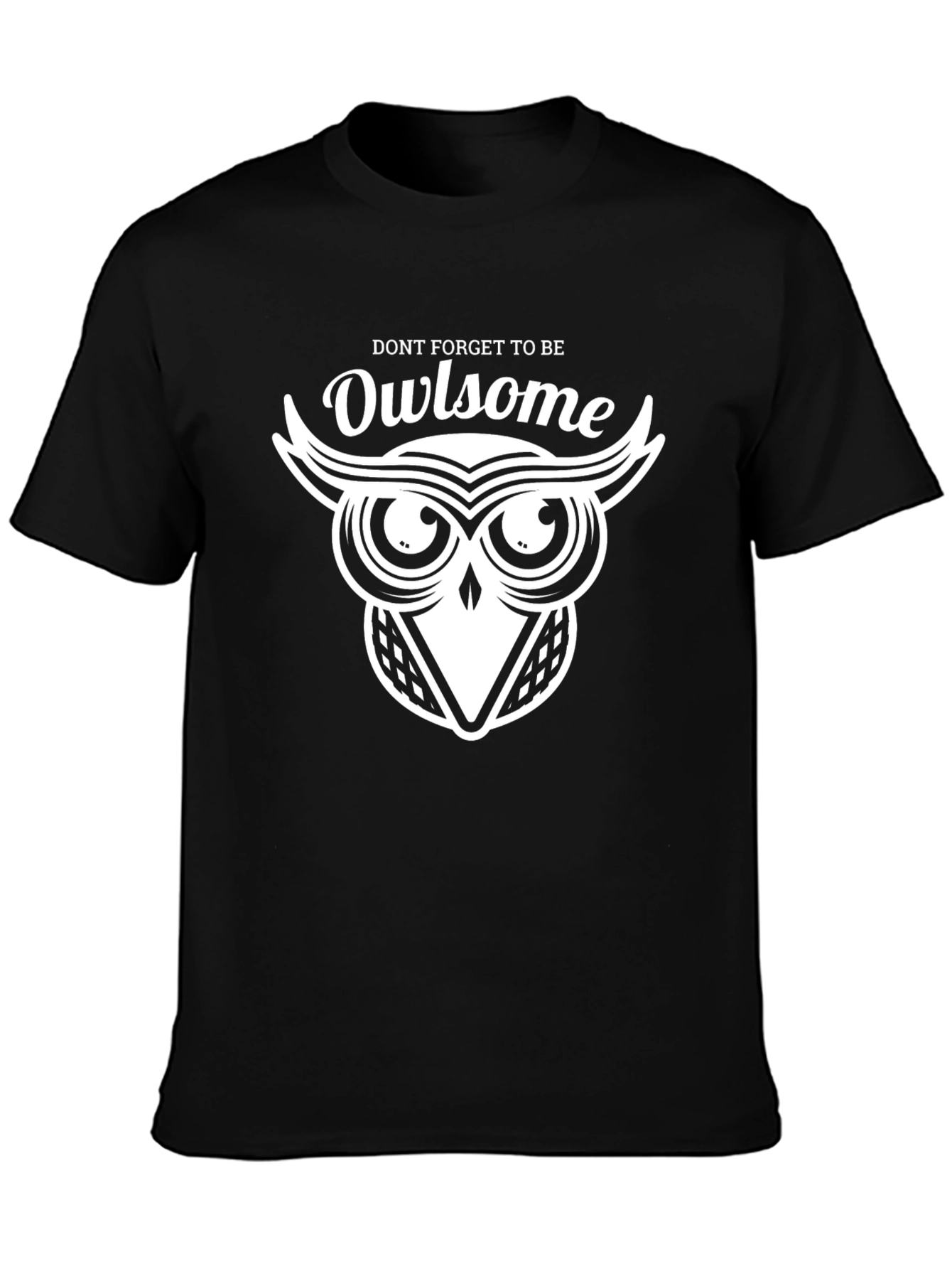 Owl-some Graphic Tee - Black Cotton T-Shirt