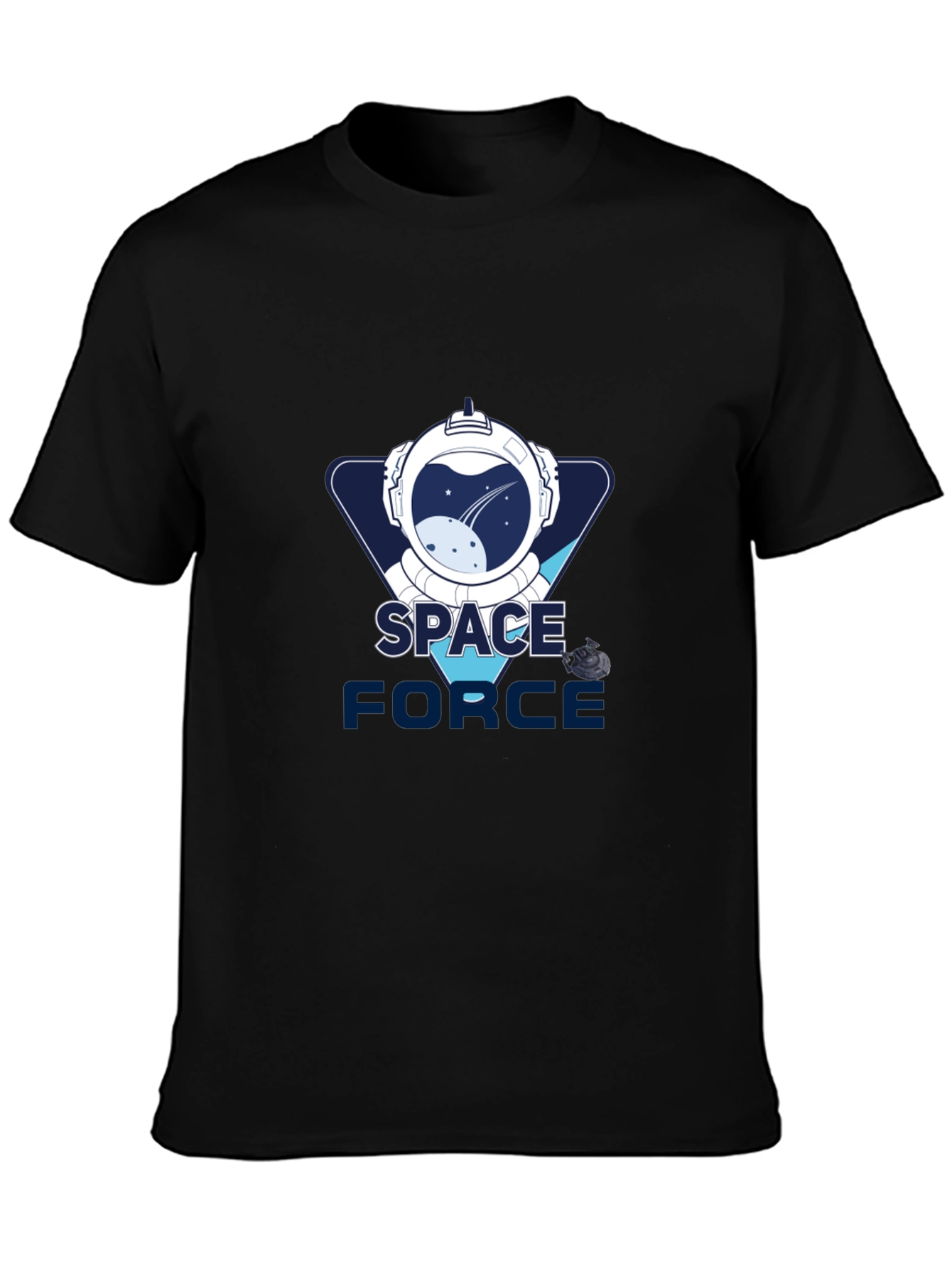 Space Force Graphic T-Shirt - Black Cotton Tee
