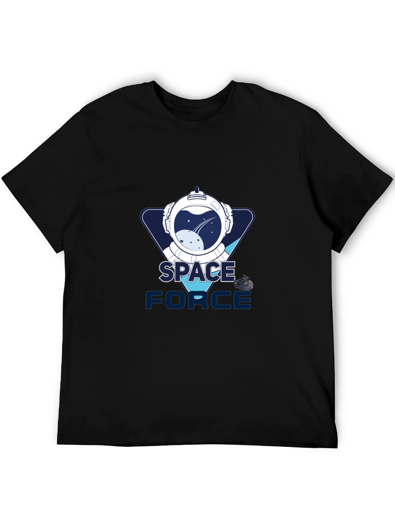 Space Force Graphic T-Shirt - Black Cotton Tee