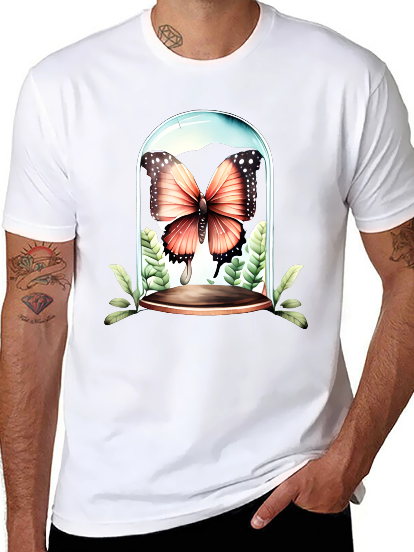 Butterfly Terrarium Graphic T-Shirt