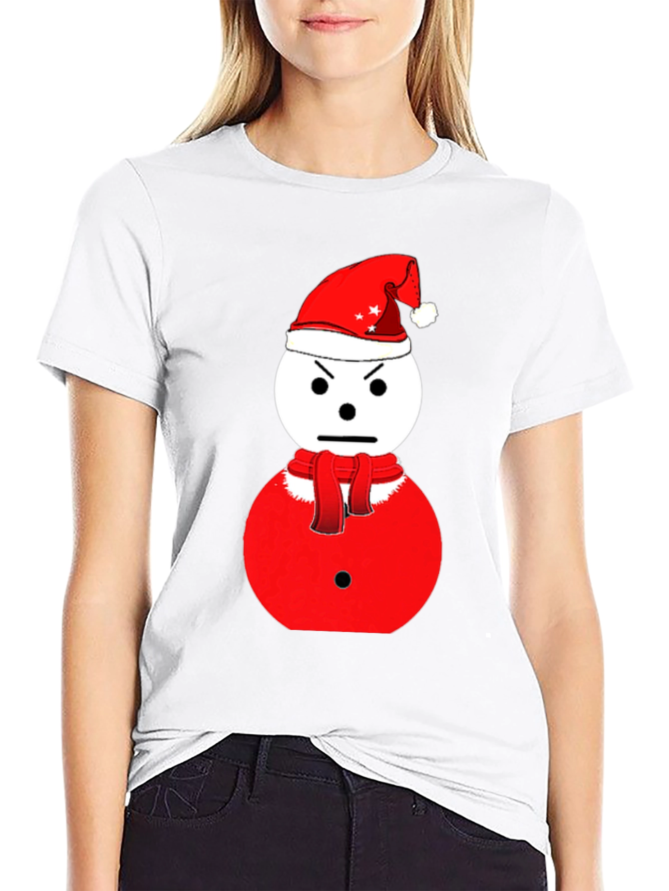Grumpy Snowman Christmas T-Shirt - Holiday Humor