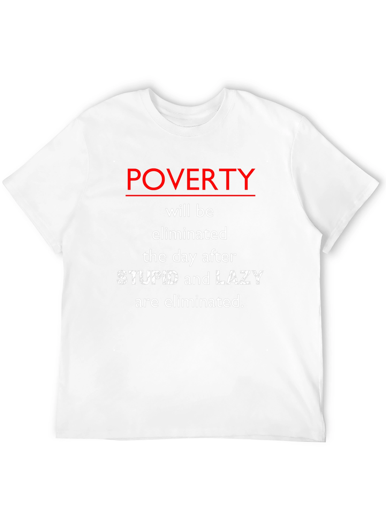 Poverty Elimination T-Shirt - Black