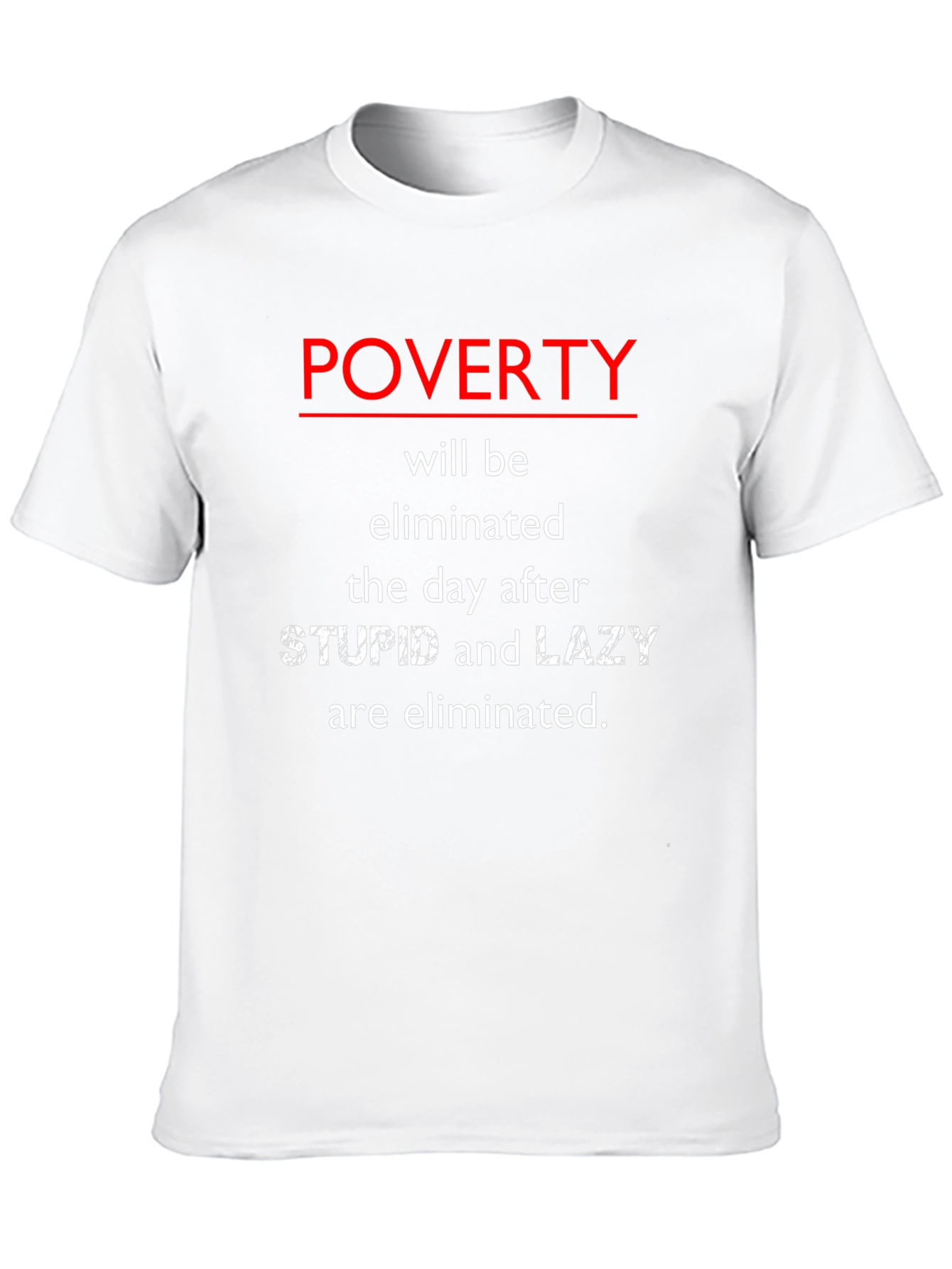 Poverty Elimination T-Shirt - Black