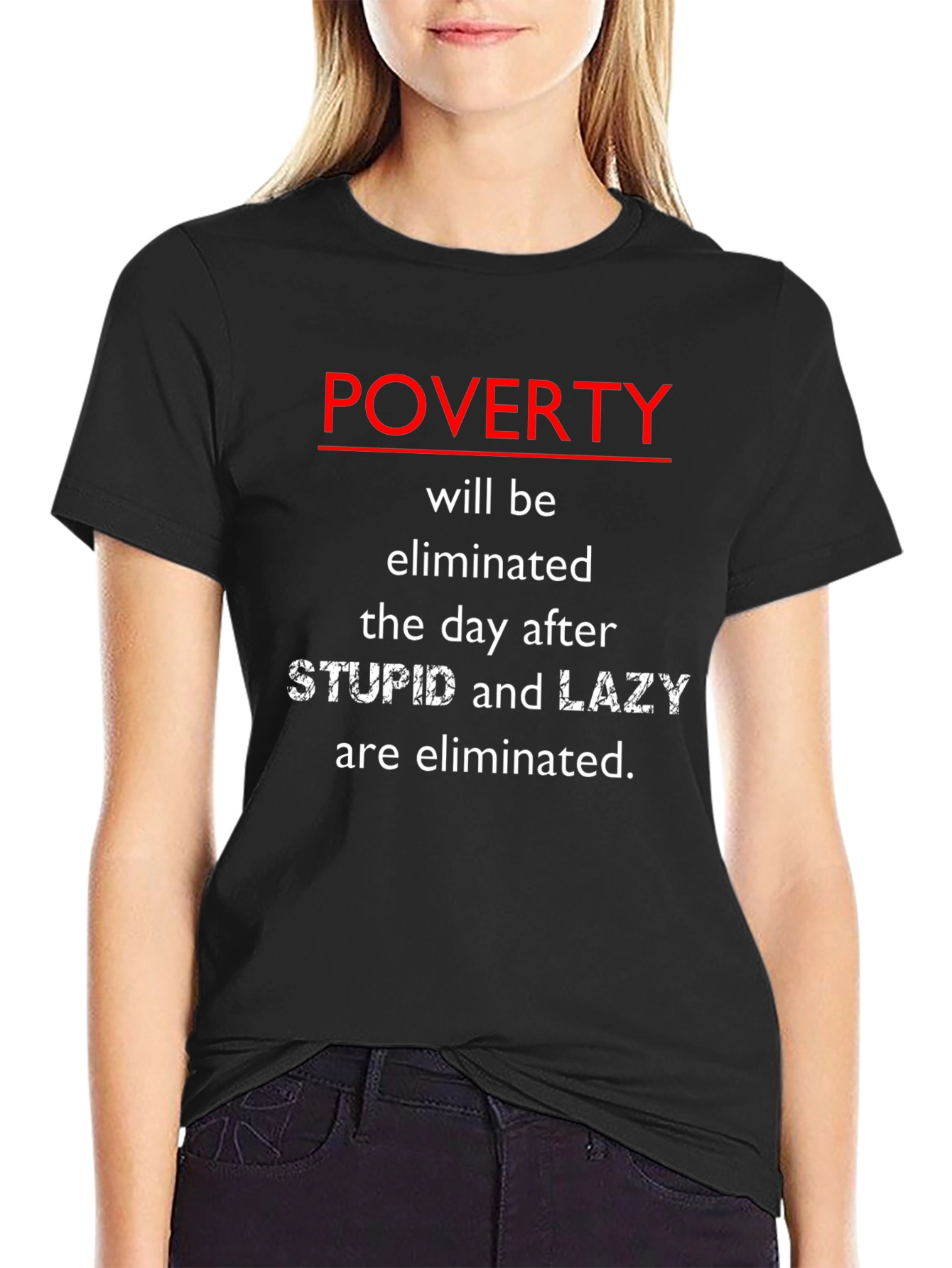 Poverty Elimination T-Shirt - Black
