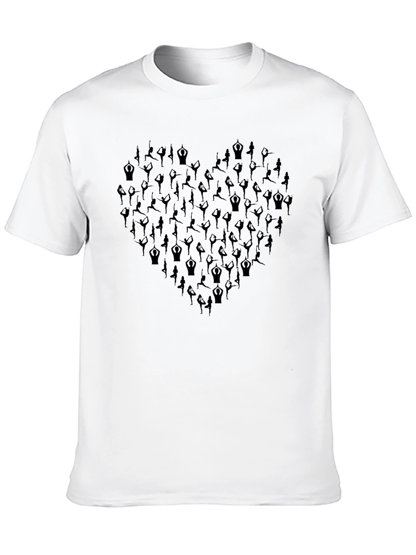 Yoga Heart Graphic Tee - Black