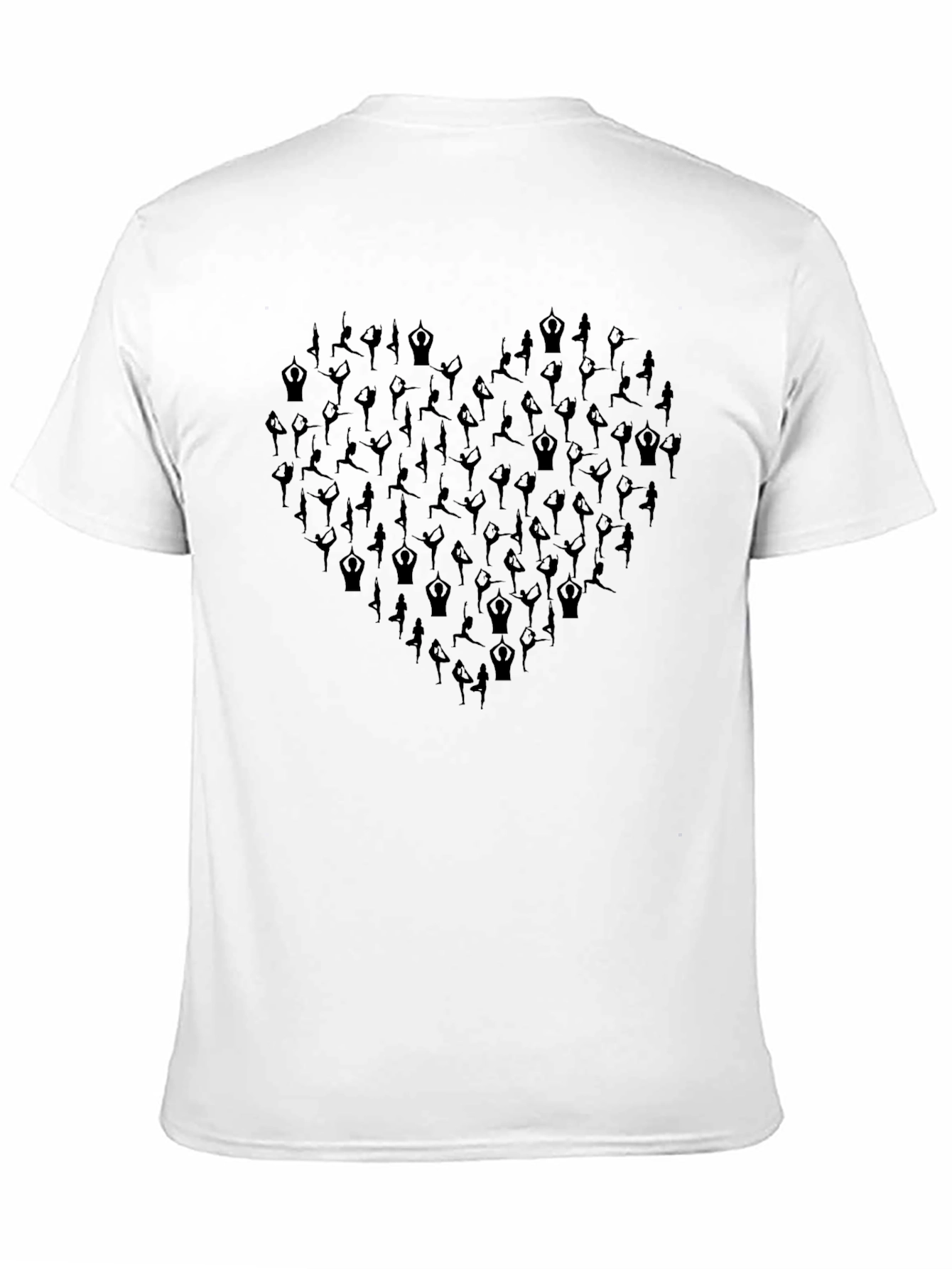 Yoga Heart Graphic Tee - Black