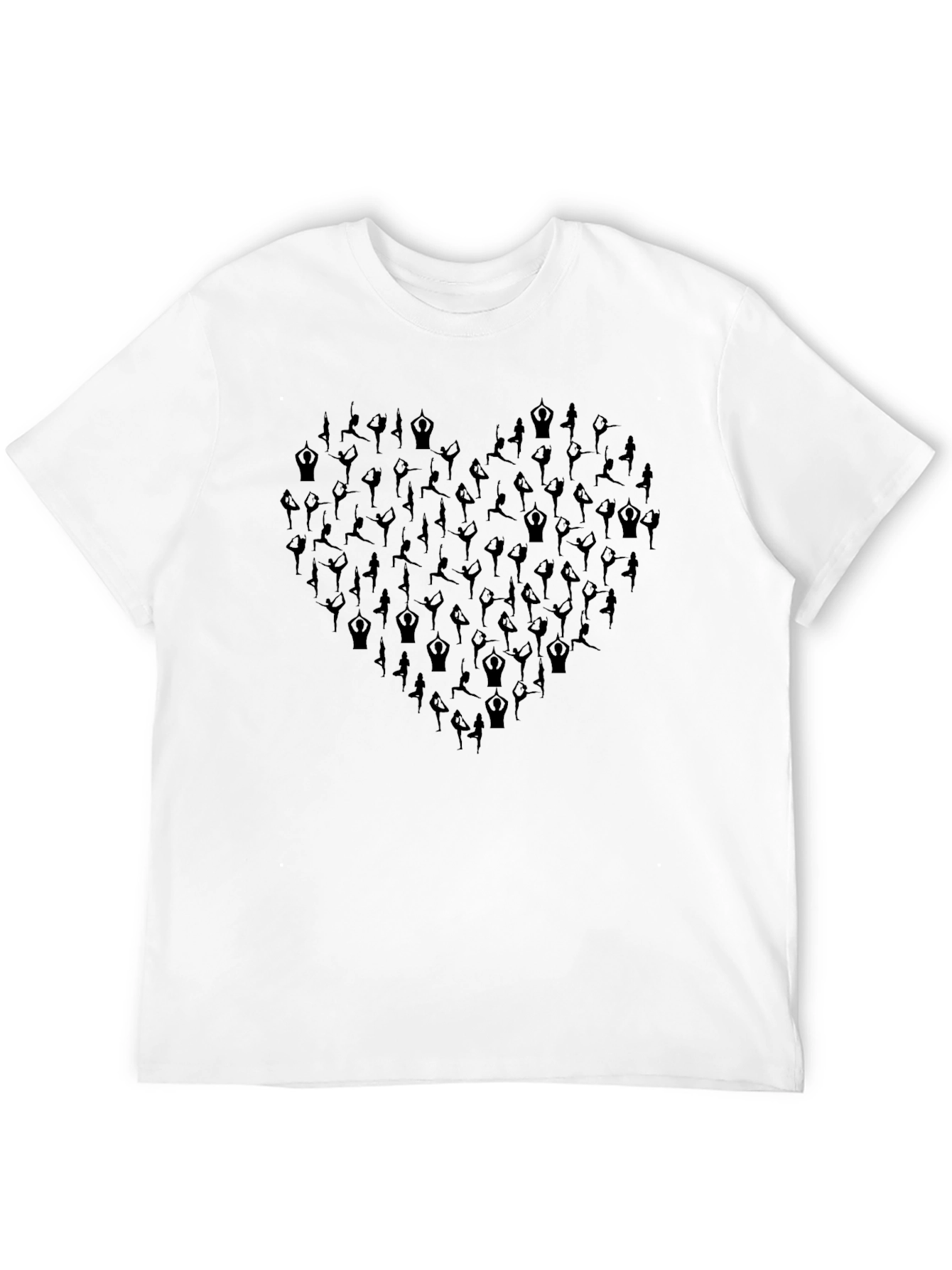 Yoga Heart Graphic Tee - Black
