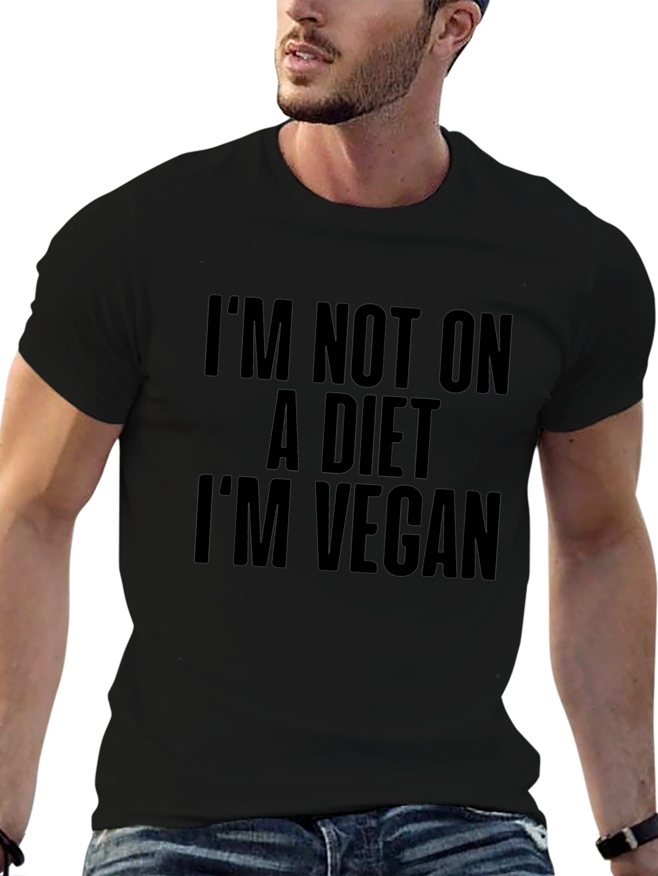 Vegan Statement T-Shirt - Im Not on a Diet!
