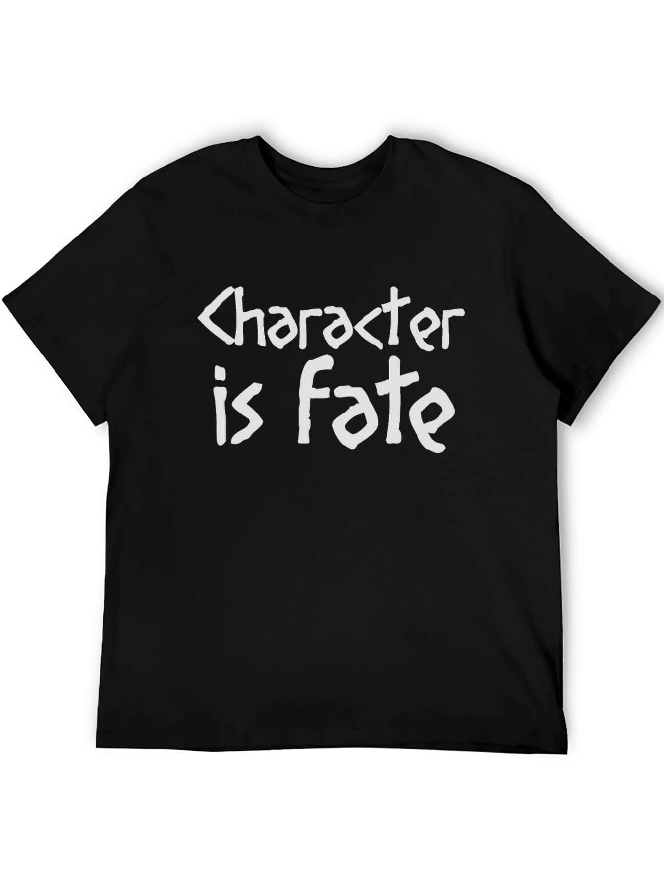 Character is Fate T-Shirt - Black Crew Neck Tee