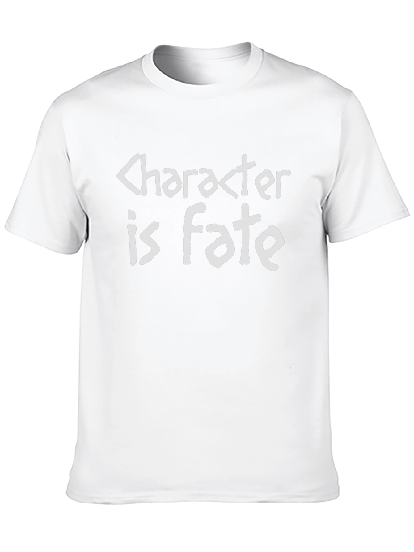 Character is Fate T-Shirt - Black Crew Neck Tee