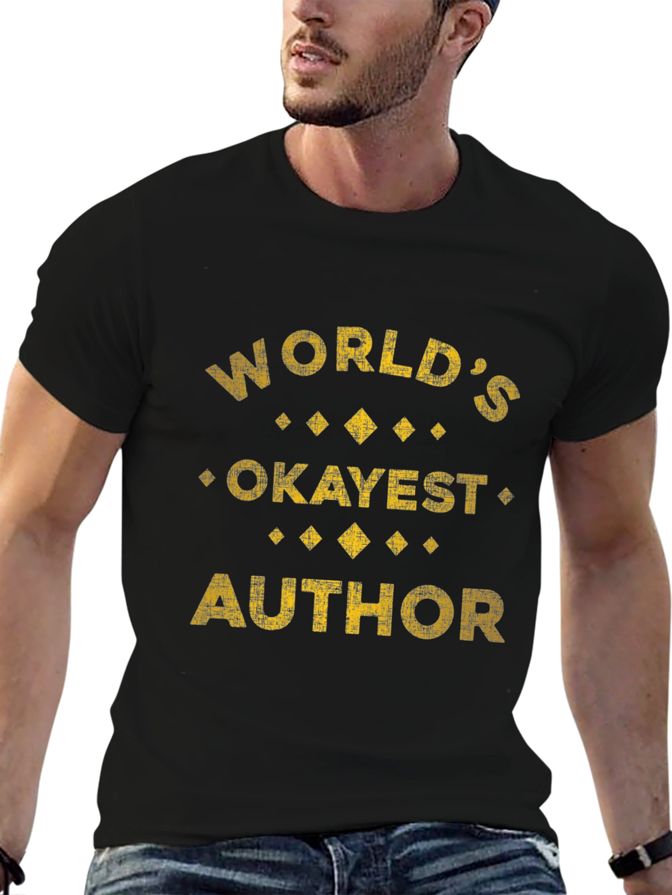 Worlds Okayest Author Novelty T-Shirt