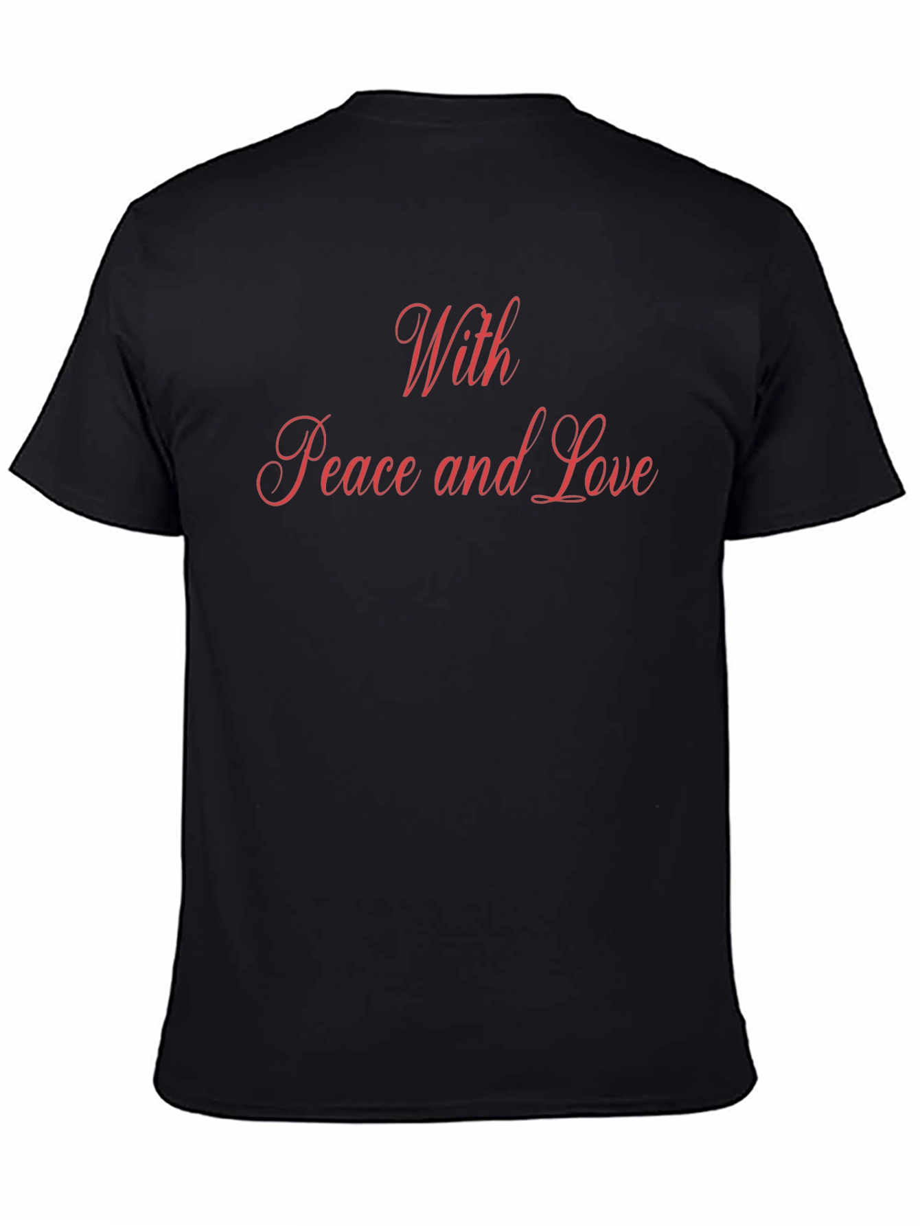 Peace and Love Black T-Shirt