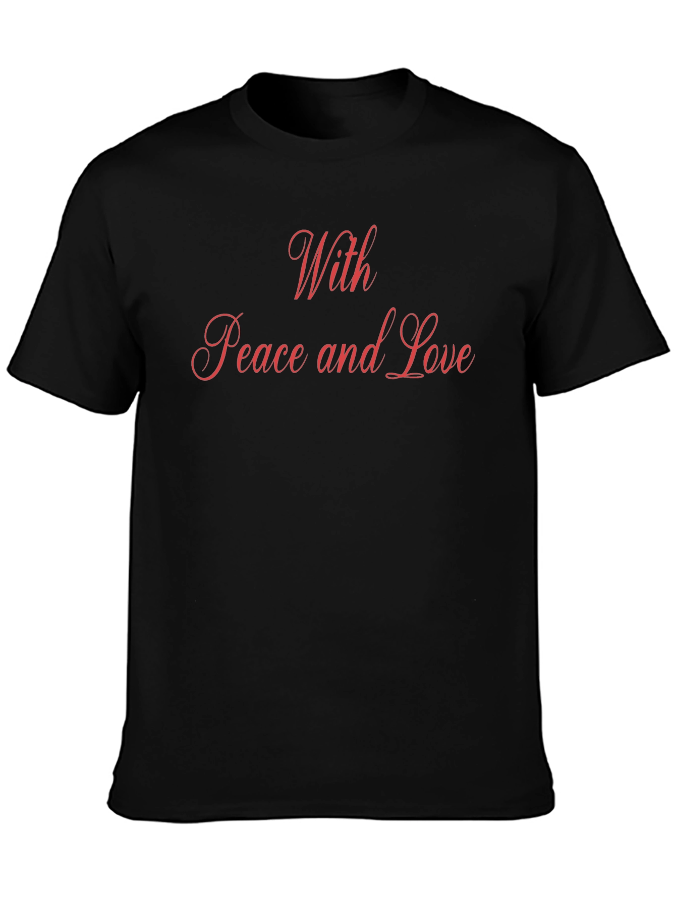 Peace and Love Black T-Shirt