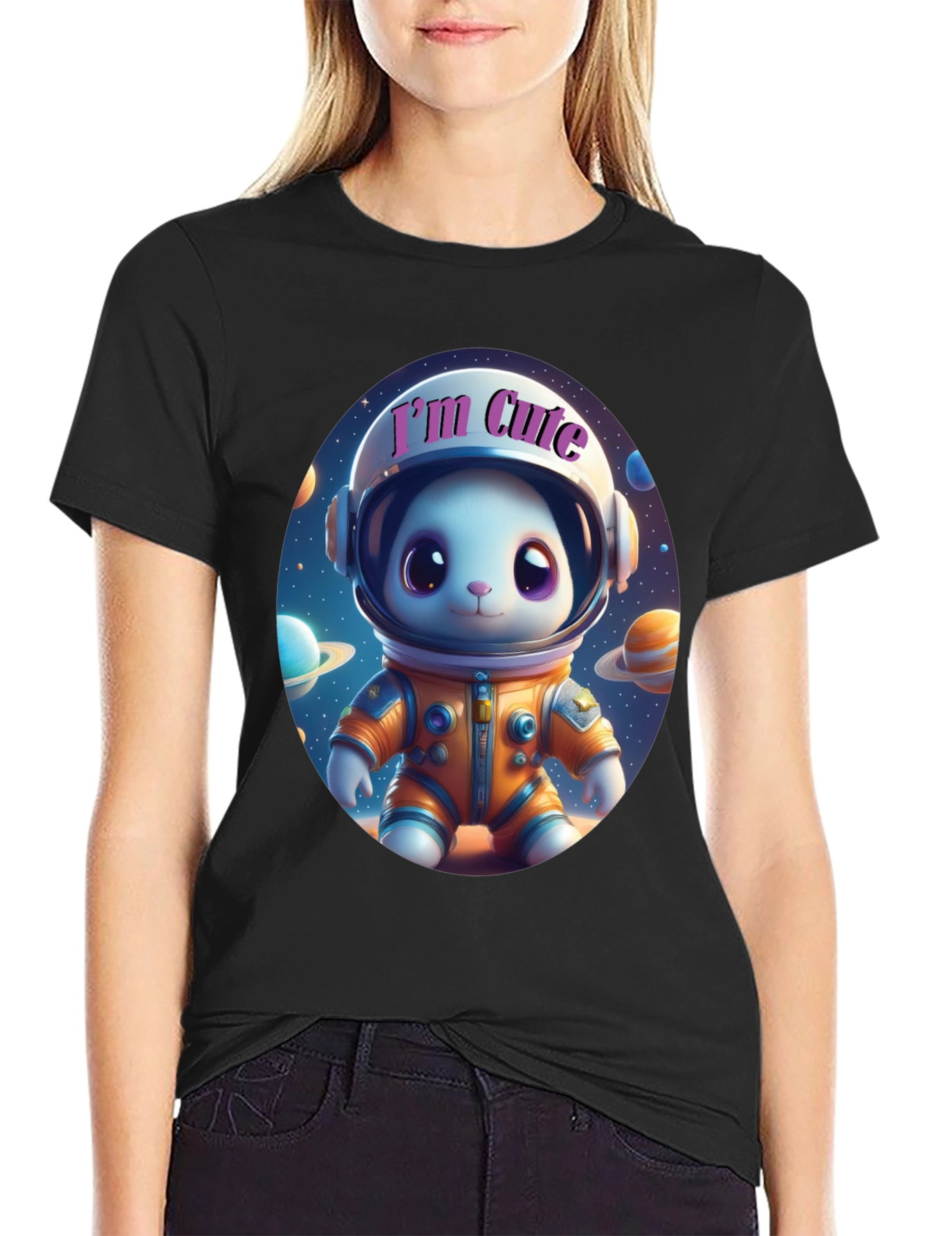 Cute Astronaut Bunny T-Shirt