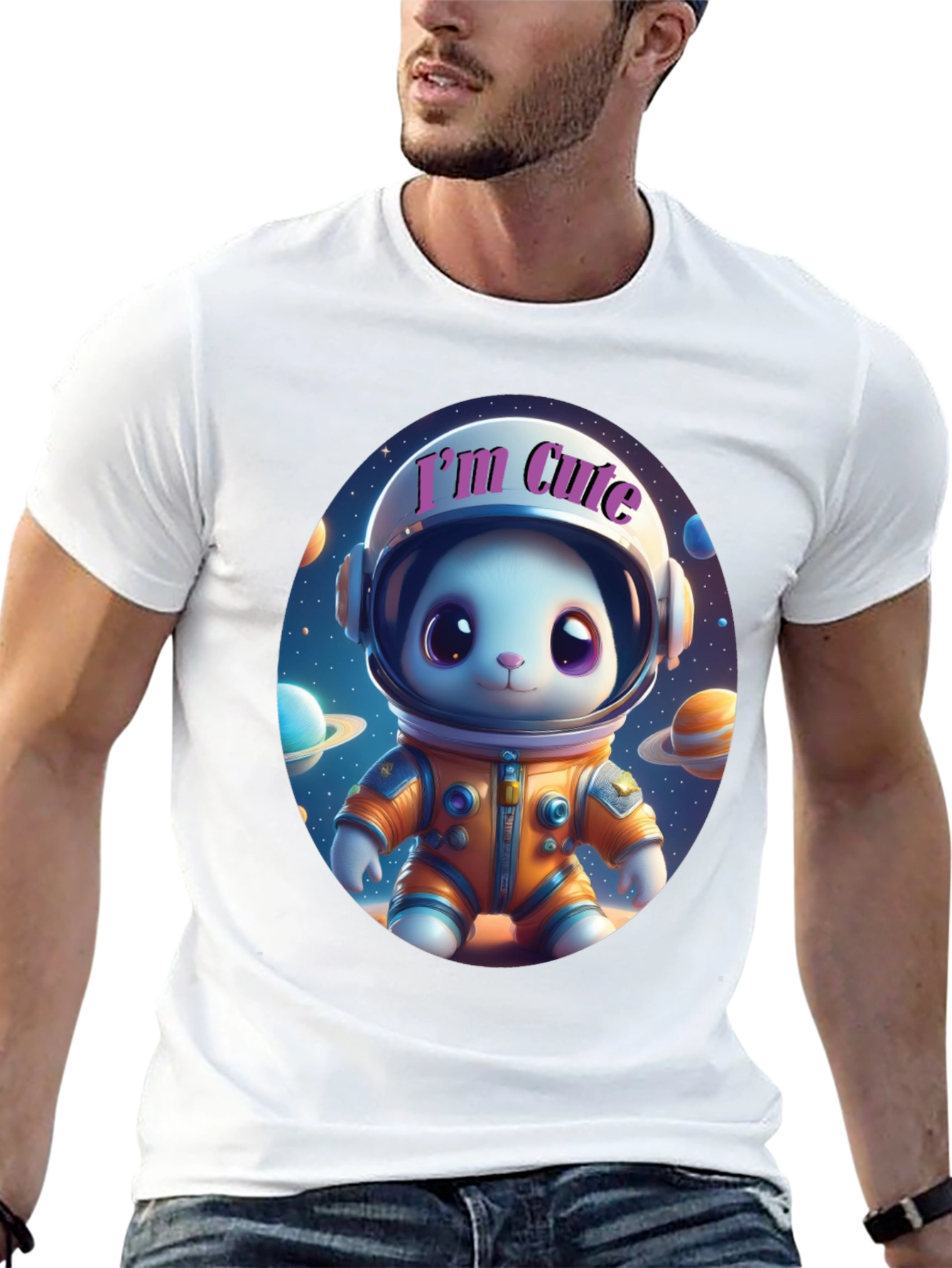 Cute Astronaut Bunny T-Shirt