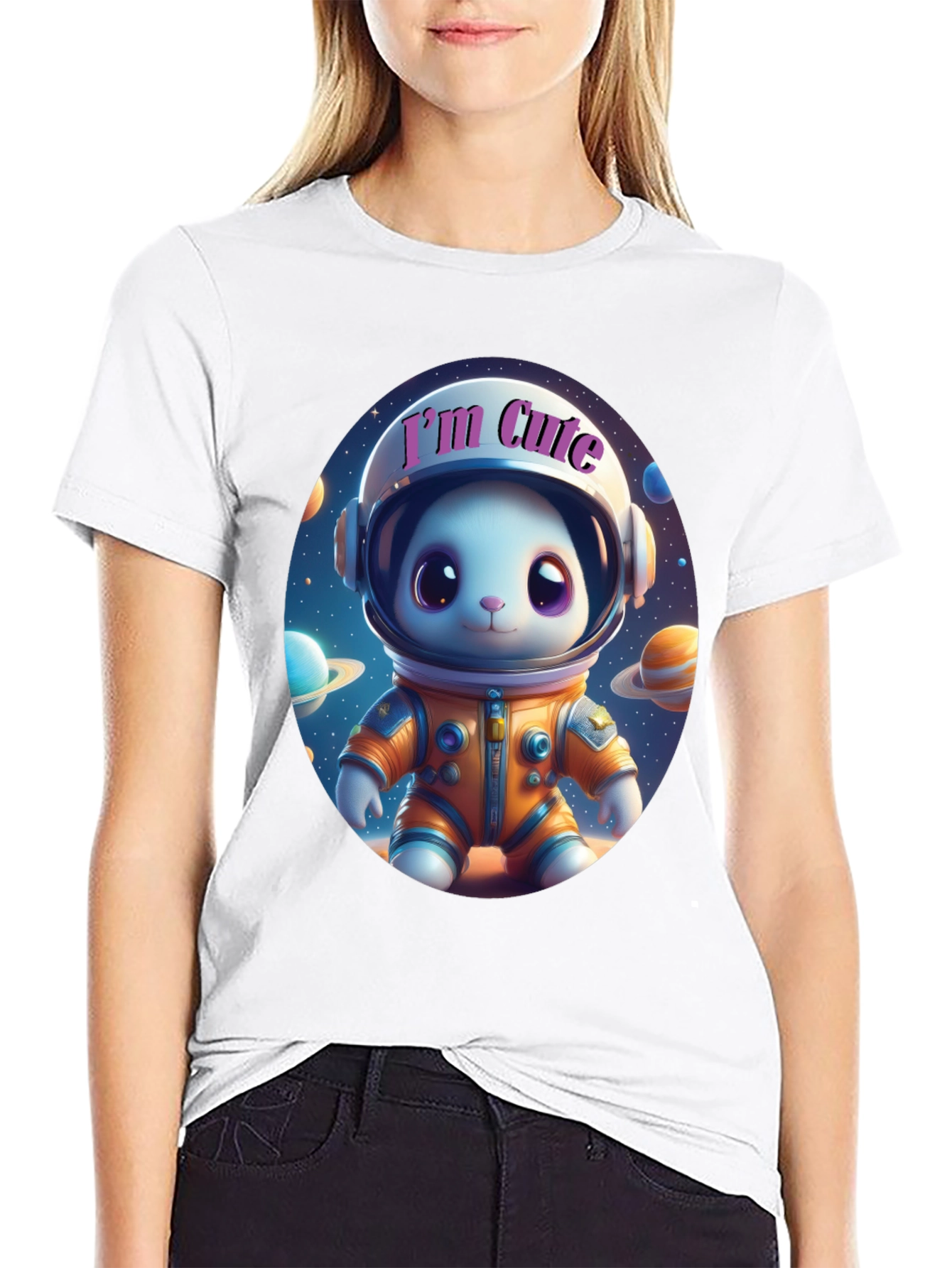 Cute Astronaut Bunny T-Shirt