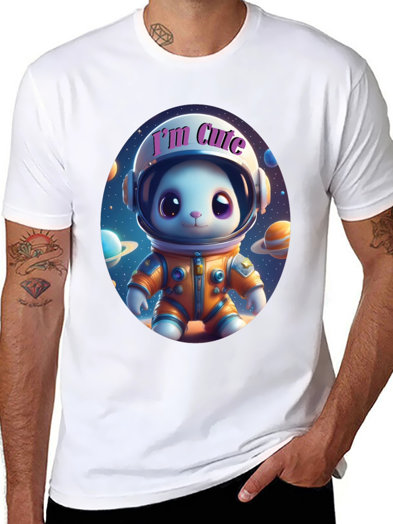 Cute Astronaut Bunny T-Shirt
