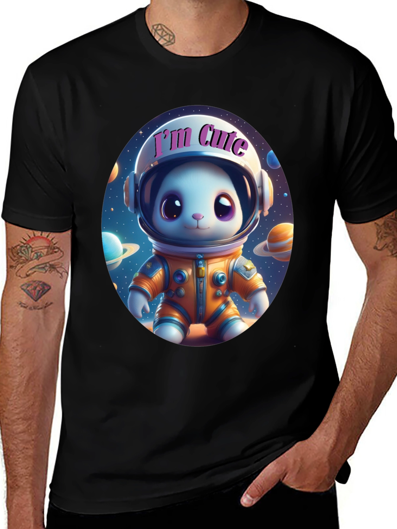 Cute Astronaut Bunny T-Shirt
