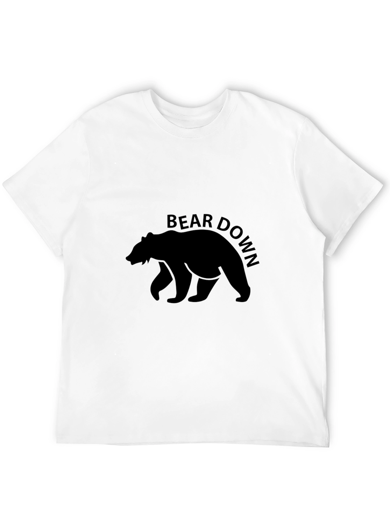 Bear Down Black Graphic T-Shirt - Comfort Fit