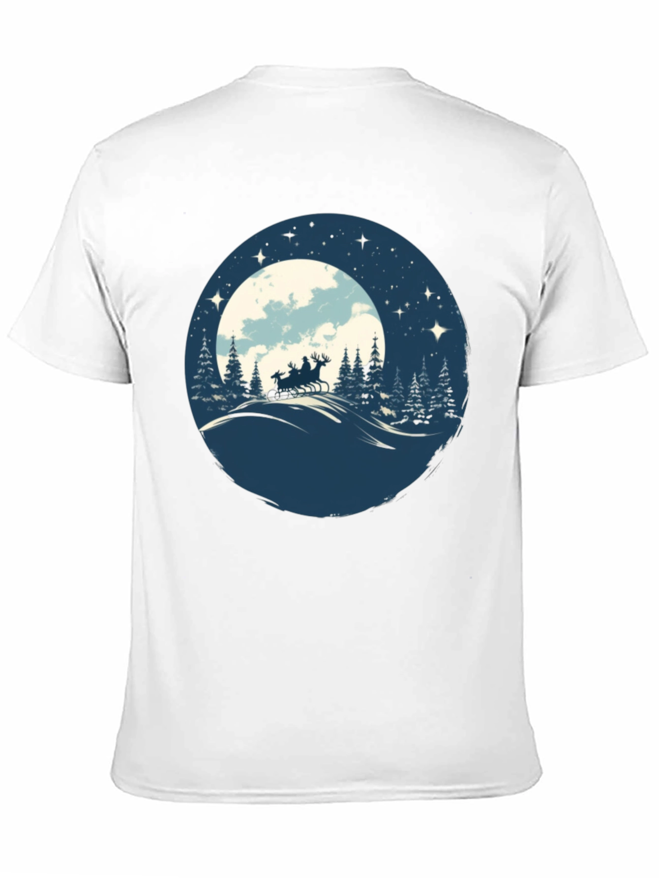 Santas Sleigh Silhouette T-Shirt