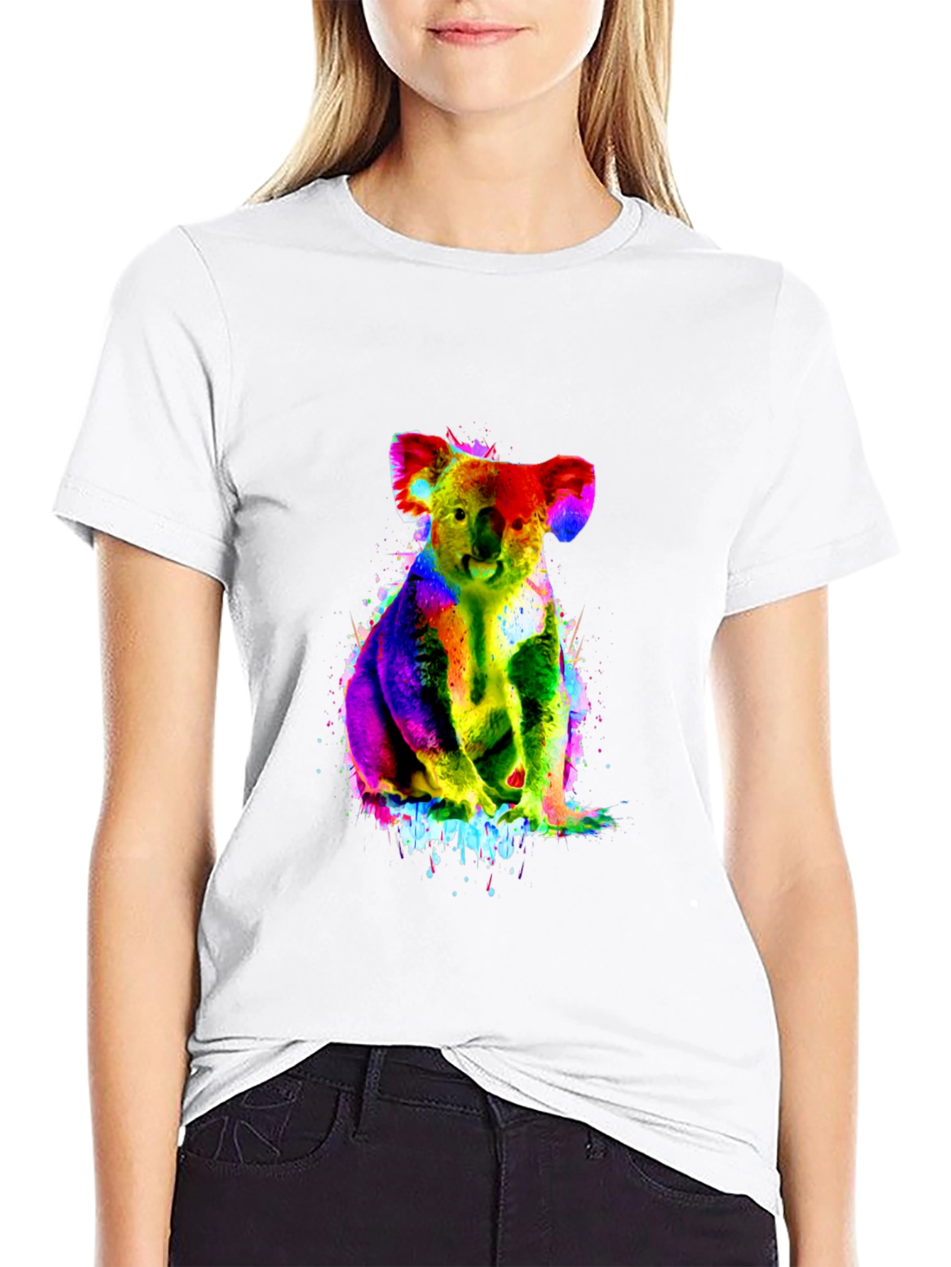Colorful Koala Graphic T-Shirt