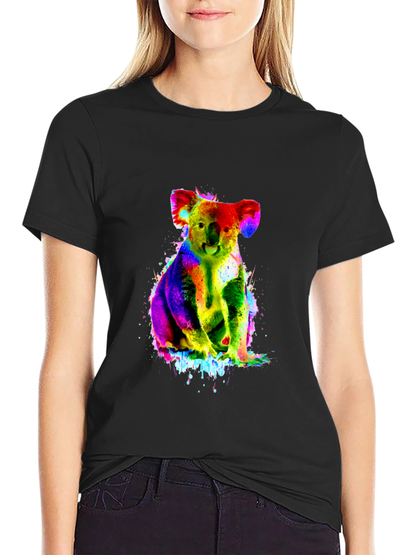 Colorful Koala Graphic T-Shirt