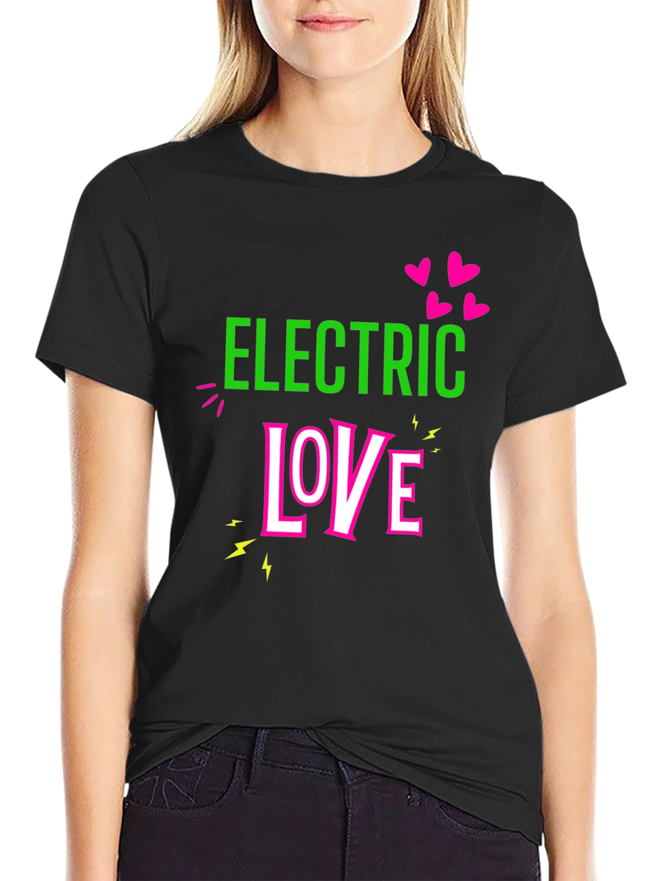 Electric Love Graphic T-Shirt - Black